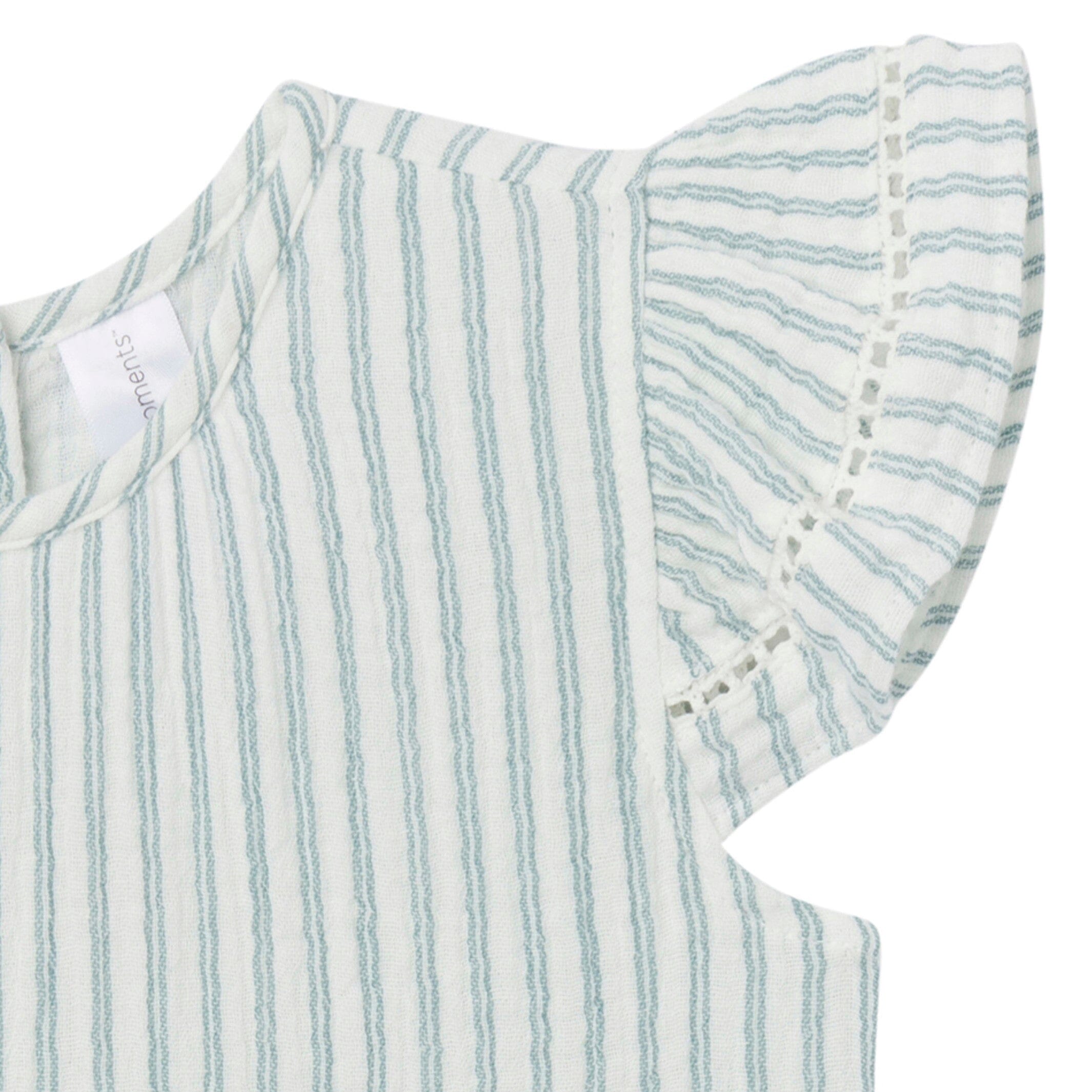 Mommy & Me Teal Stripe Gauze Dresses Bundle