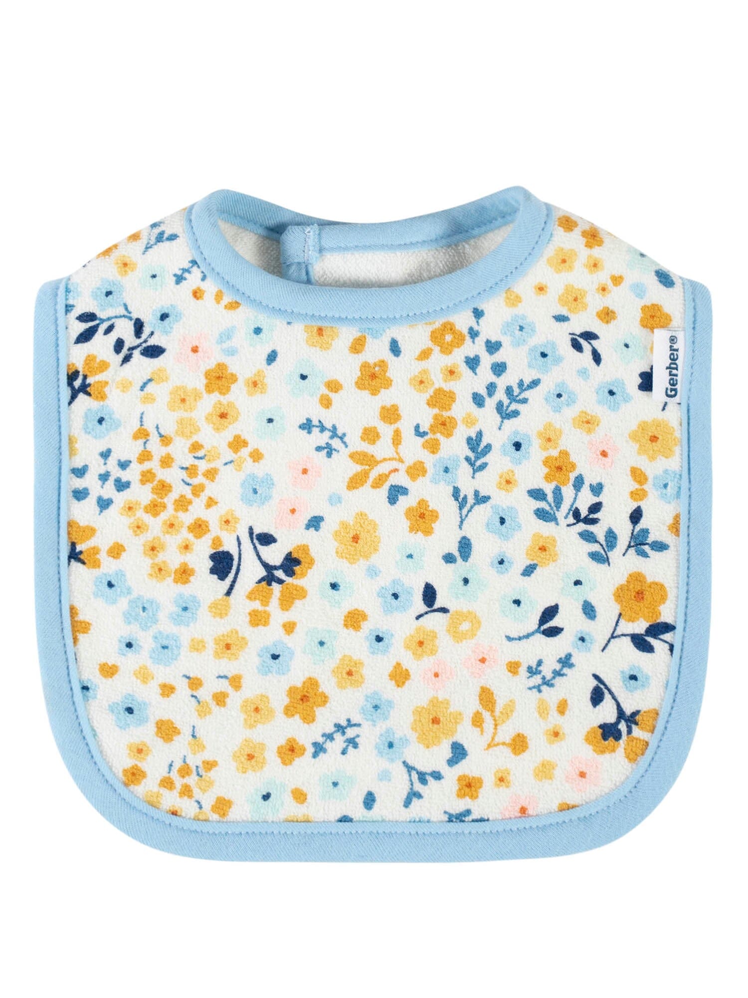 3-Pack Baby Girls Daisy Terry Bibs