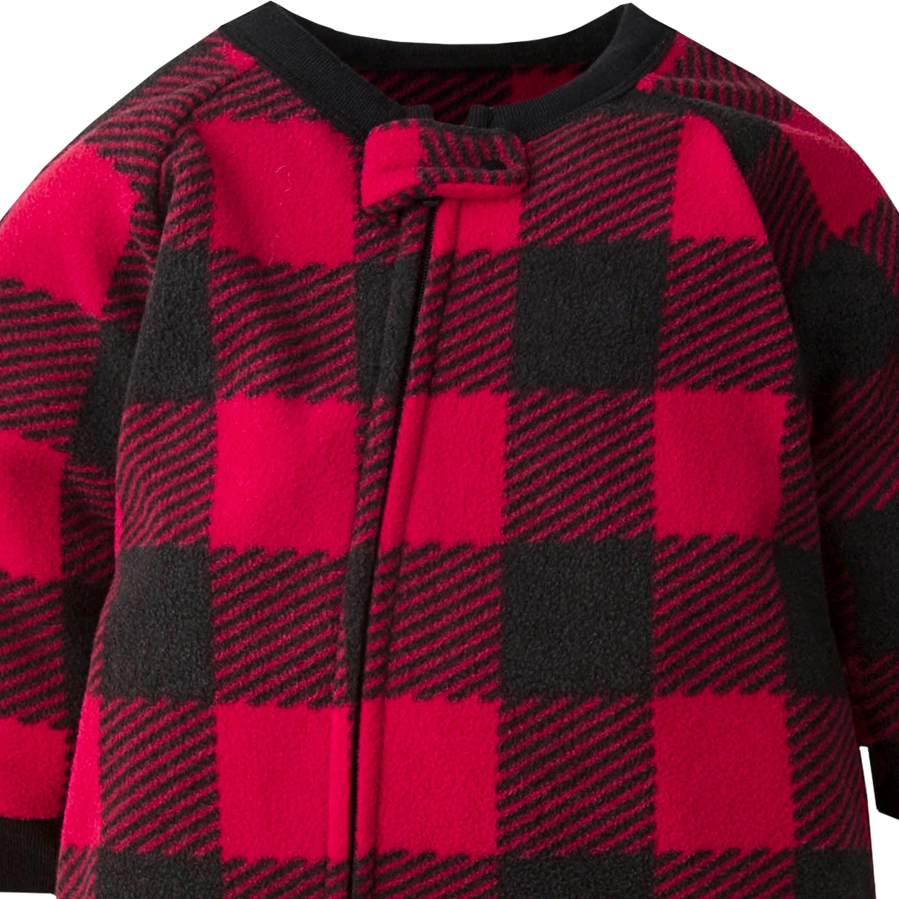 Baby & Toddler Neutral Buffalo Plaid Fleece Pajamas