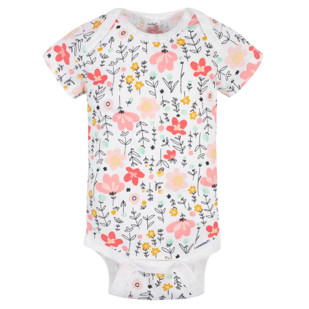 5-Piece Baby Girls Garden Floral Onesies Bodysuits & Pants Sets