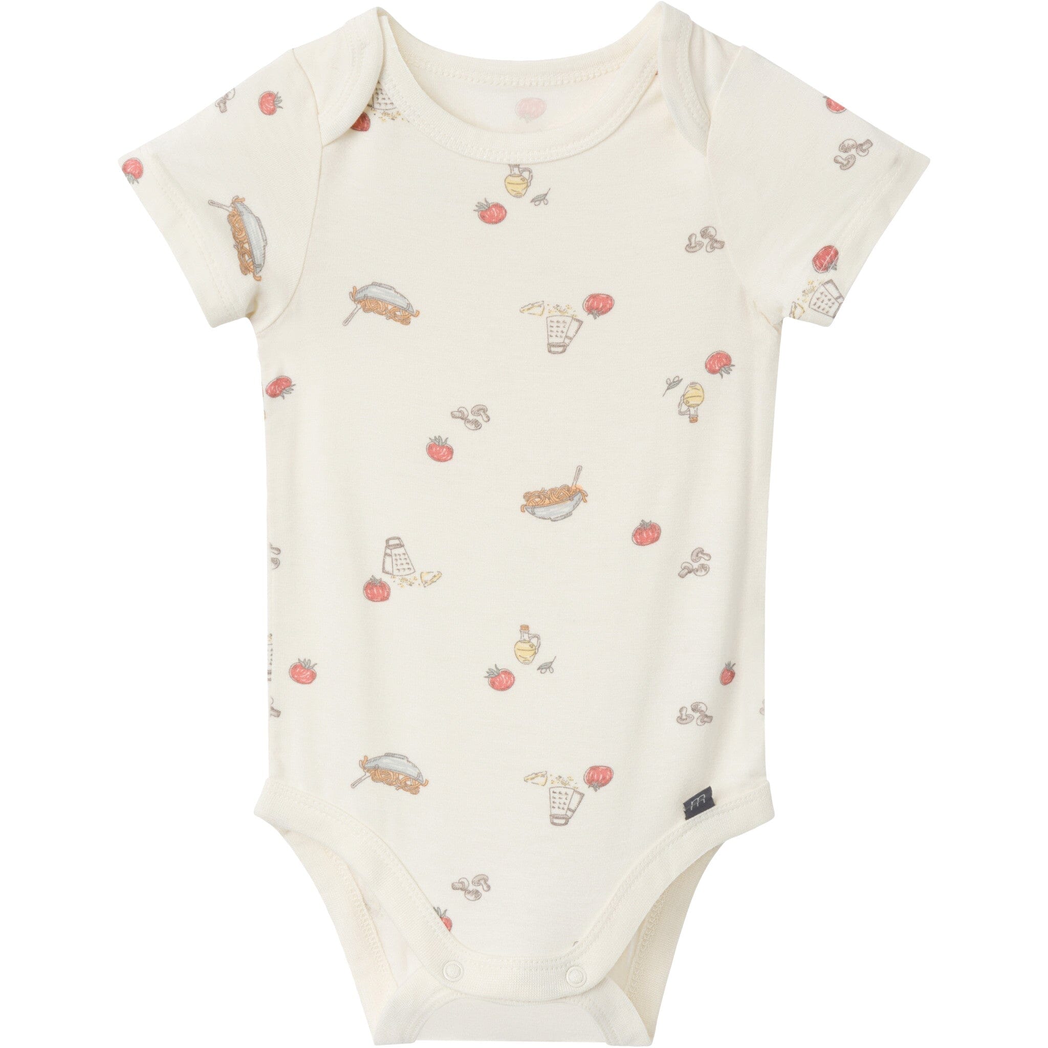 4-Pack Baby Neutral Ivory Pasta Dinner Bodysuit and Pant Set