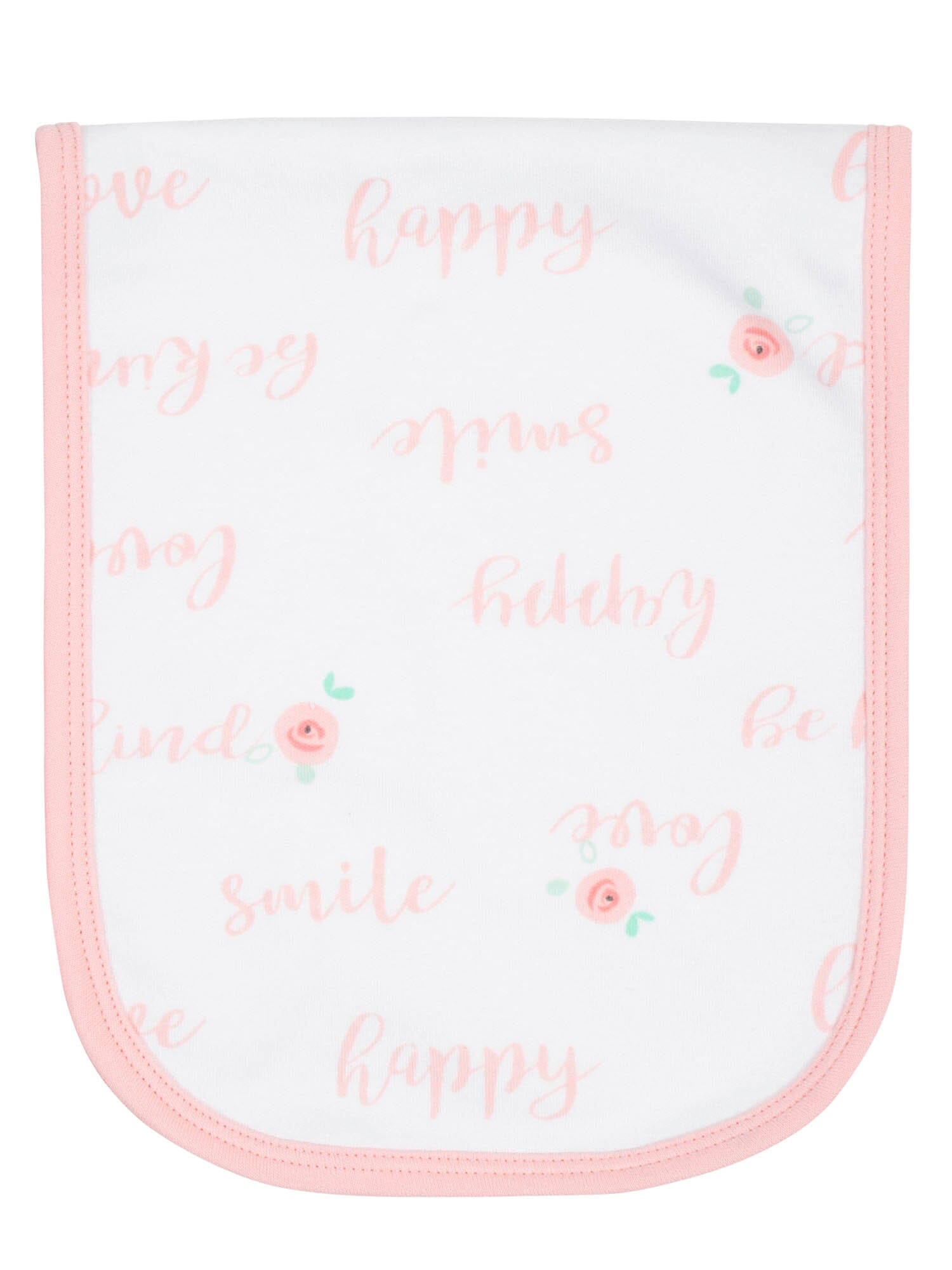 3-Pack Baby Girls Love You Organic Burp Cloths