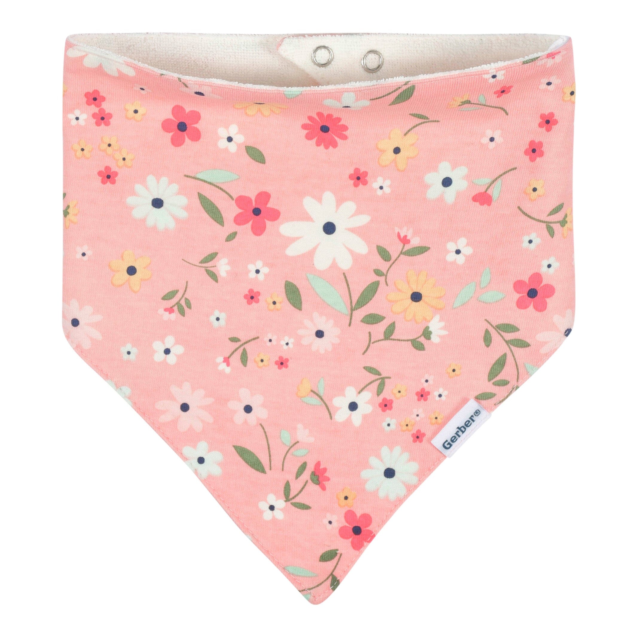 4-Pack Baby Girls Fox Bandana Bibs