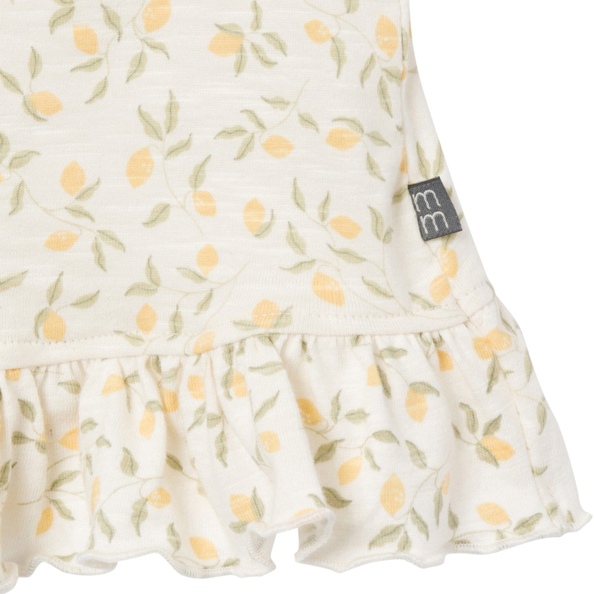 4-Piece Baby Girls Lemon Vines Sleeveless Peplum Tops and Shorts Set