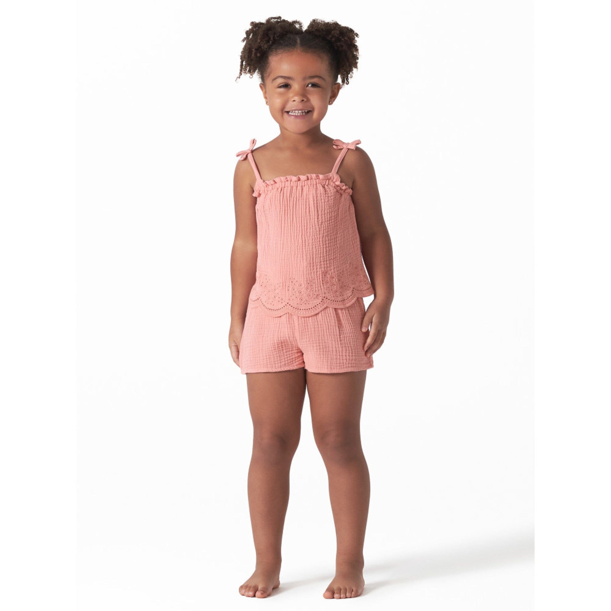 2-Piece Infant & Toddler Girls Pink Top & Short Set