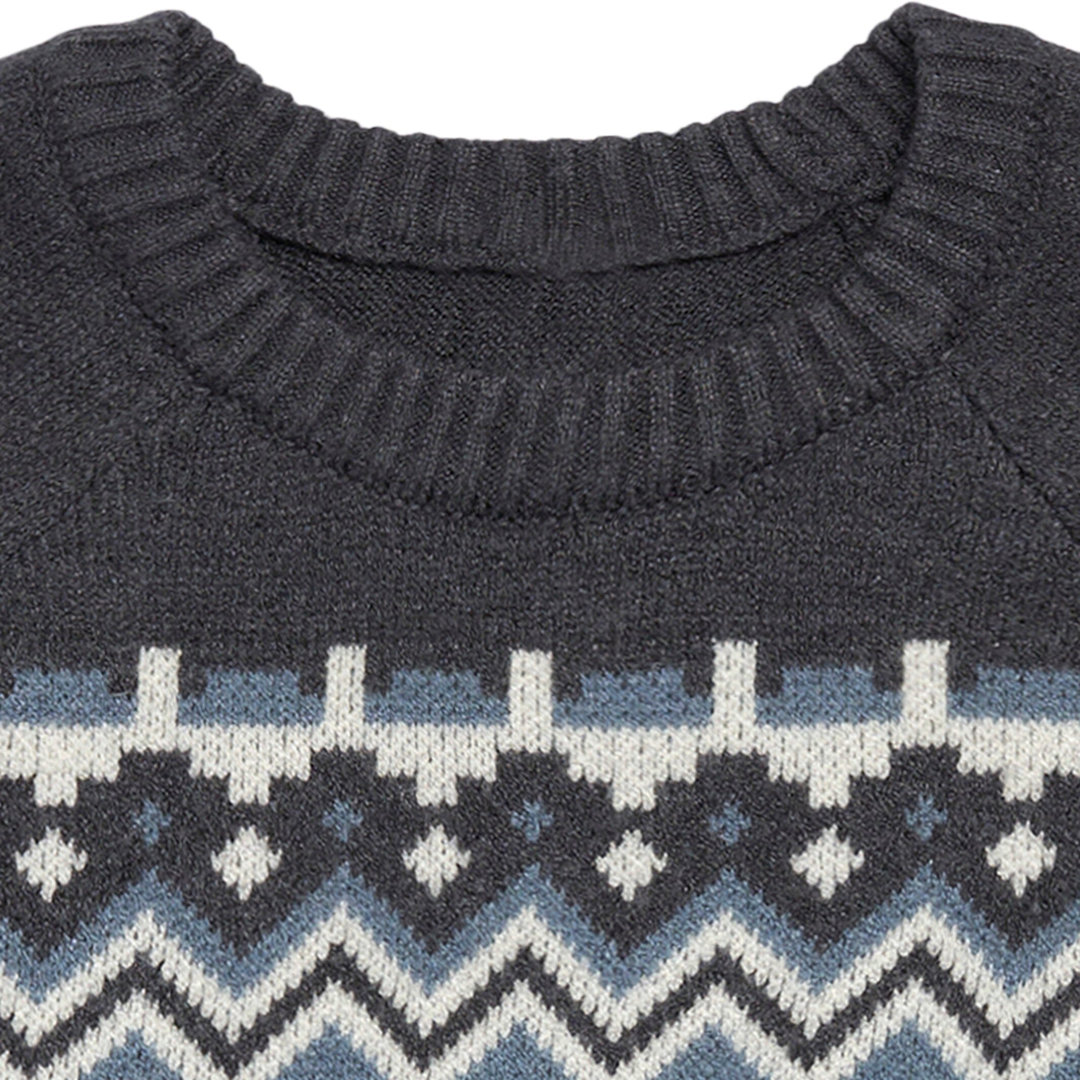 Infant & Toddler Boys Dark Grey Heather Fair Isle Sweater