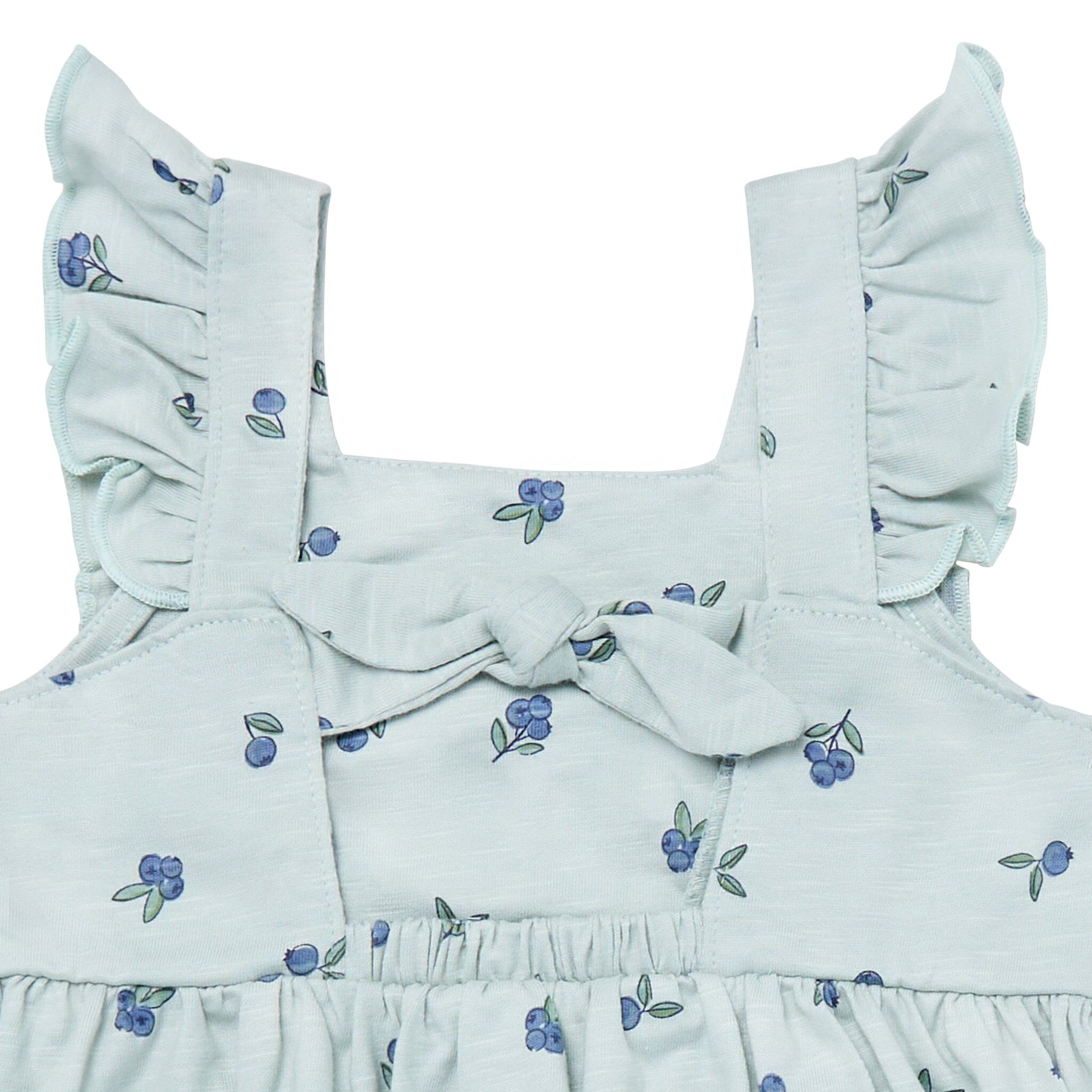 Infant & Toddler Girls Light Sky Blueberries Bow Back Dress