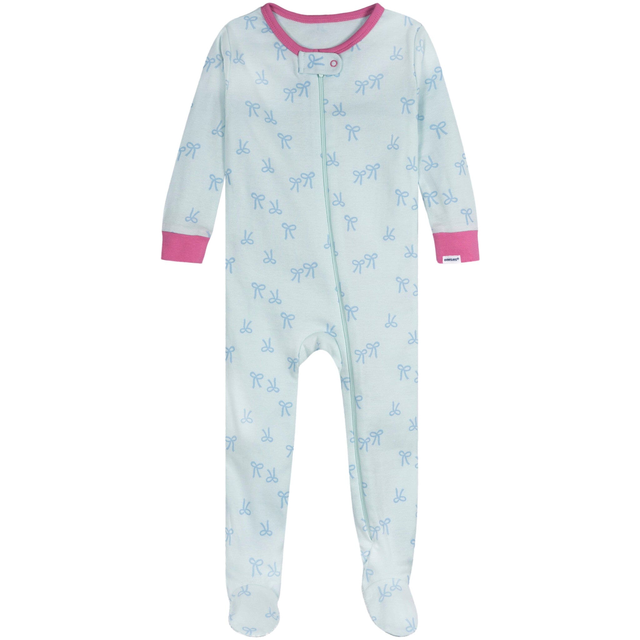 4-Pack Baby Girls Pears Snug Fit Footed Pajamas