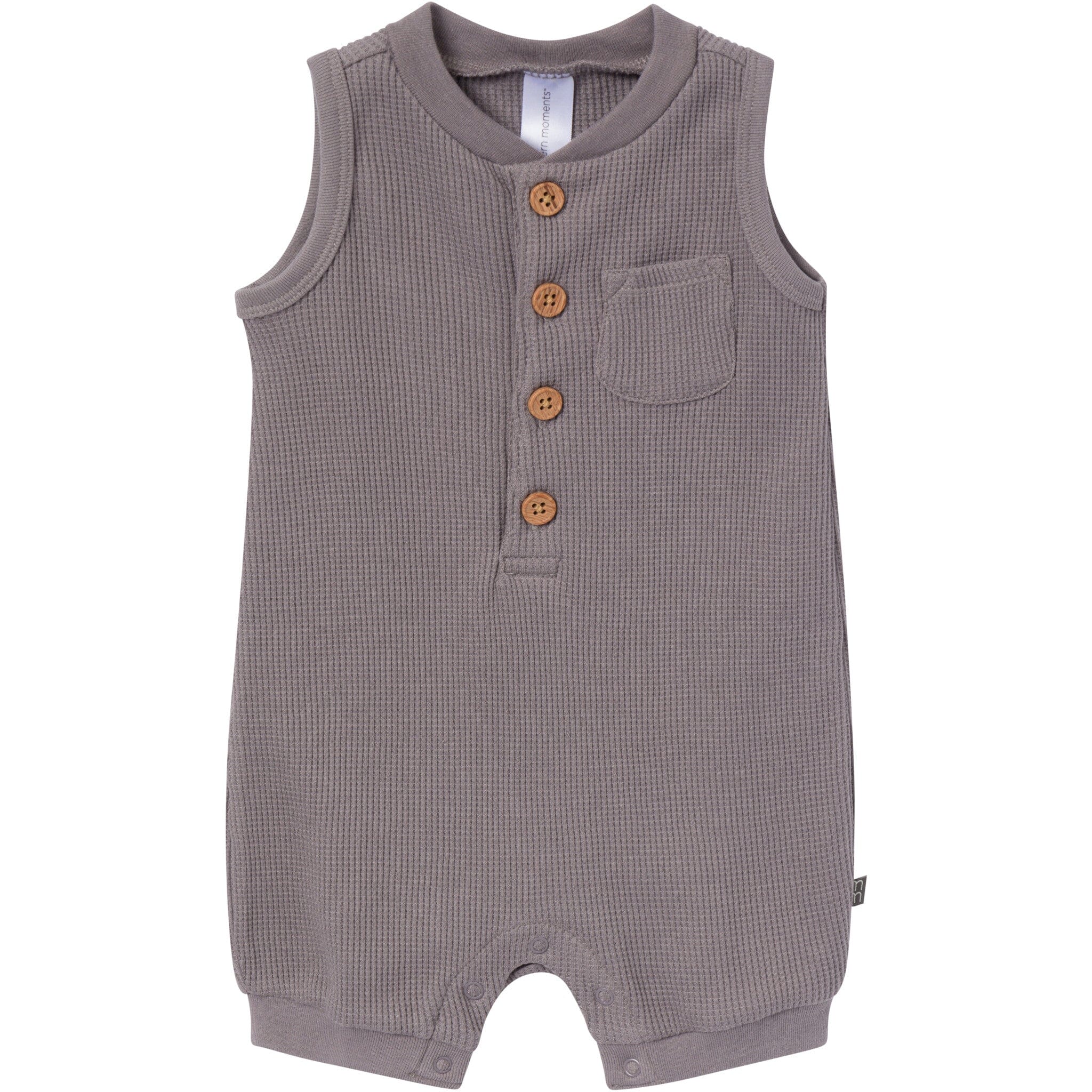 Baby Boys Medium Grey Sleeveless Romper