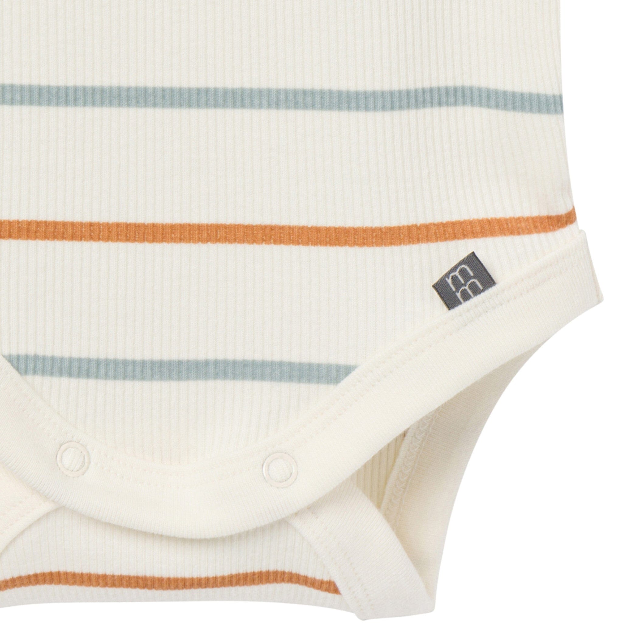 4-Pack Baby Boys Ivory Stripe Short Sleeve Bodysuits and Shorts Set