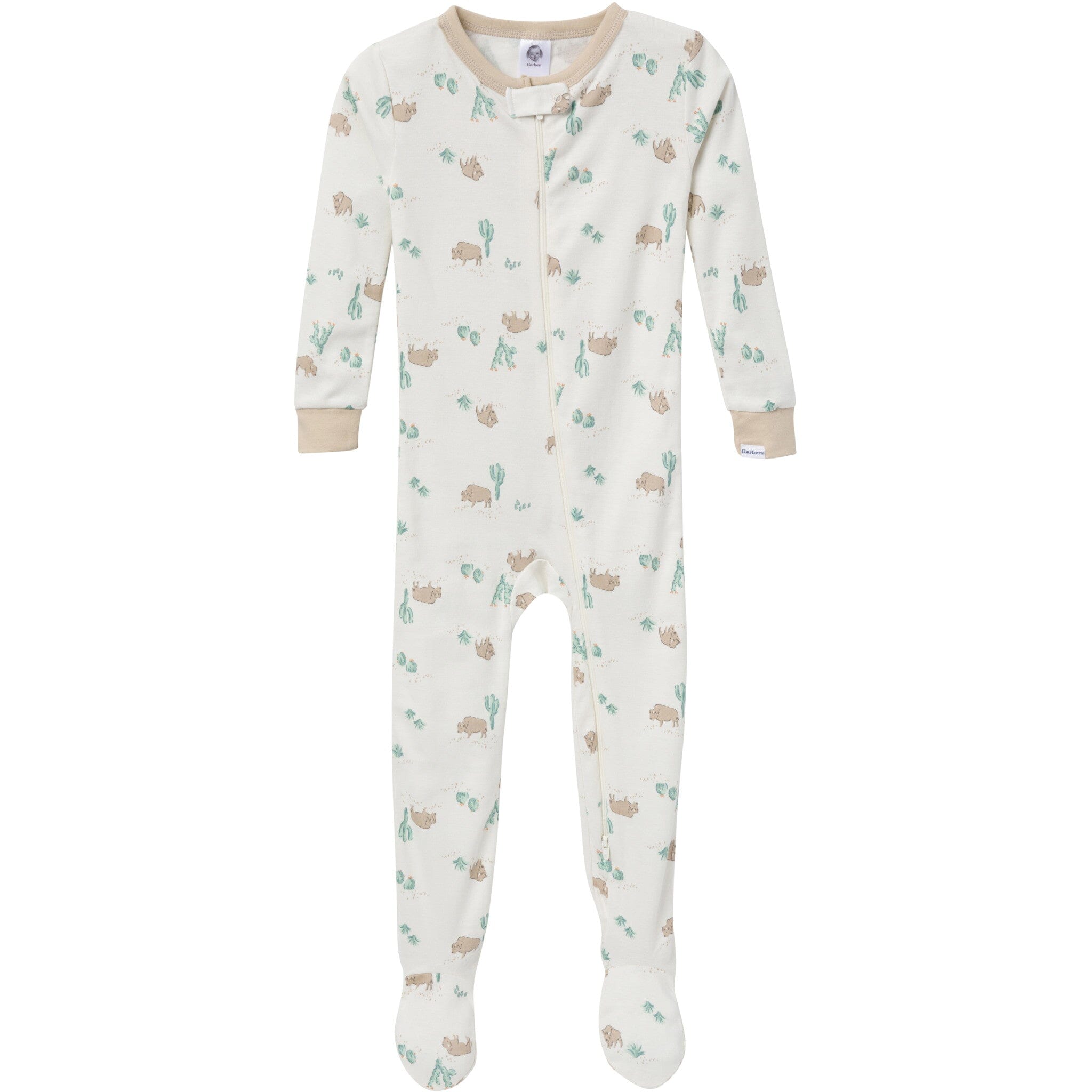 2-Pack Baby & Toddler Boys Desert Animals Snug Fit Footed Pajamas