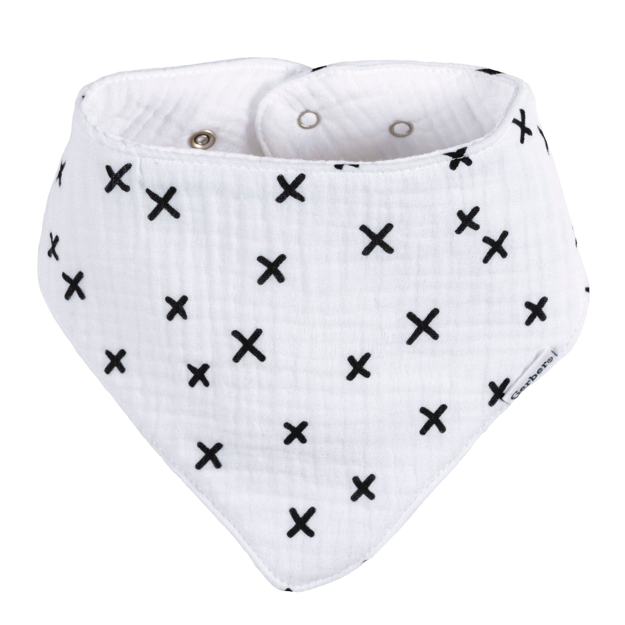 10-Pack Baby Neutral Black & White Muslin Bandana Bibs