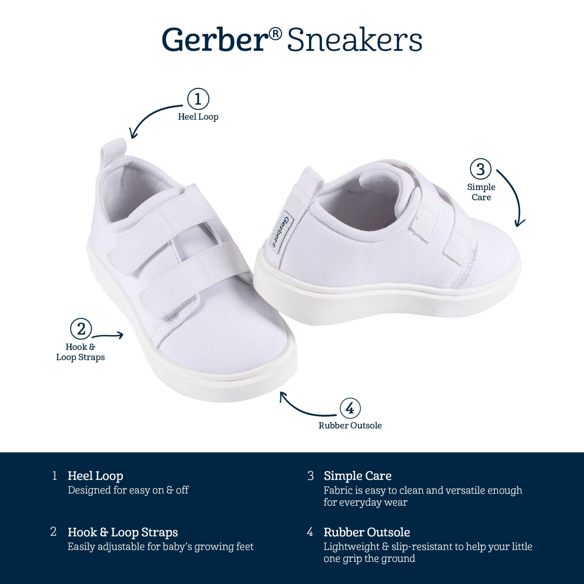 Infant & Toddler White Strap Sneaker