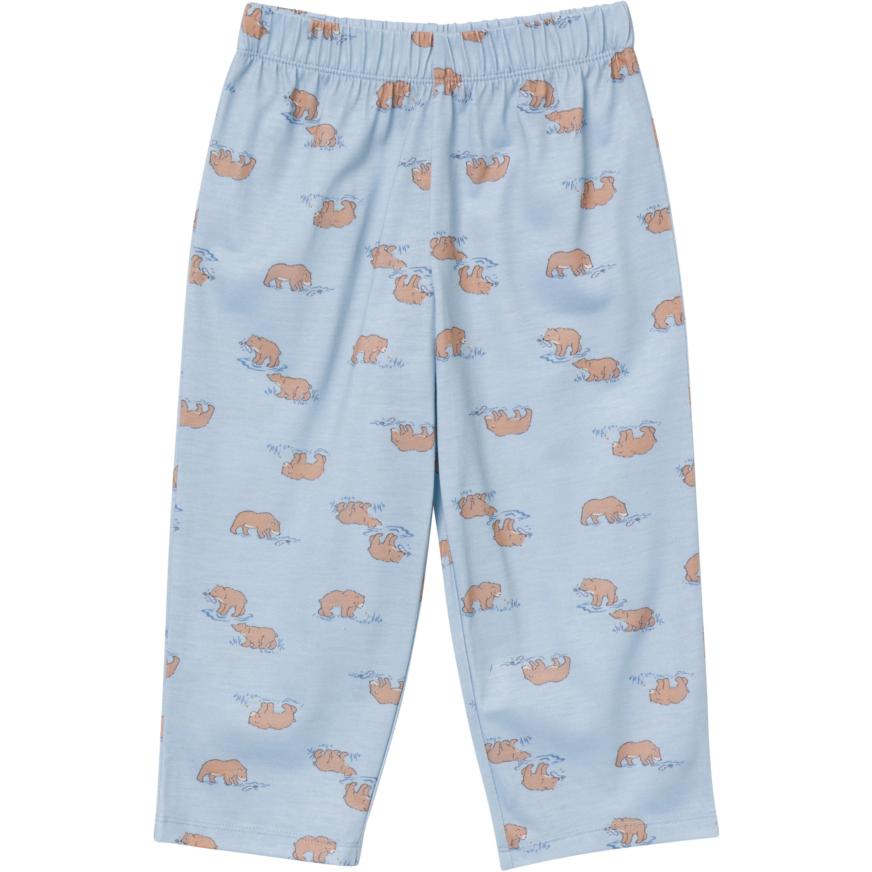 3-Piece Toddler Boys Bear T-Shirt, Shorts & Pants Pajama Set