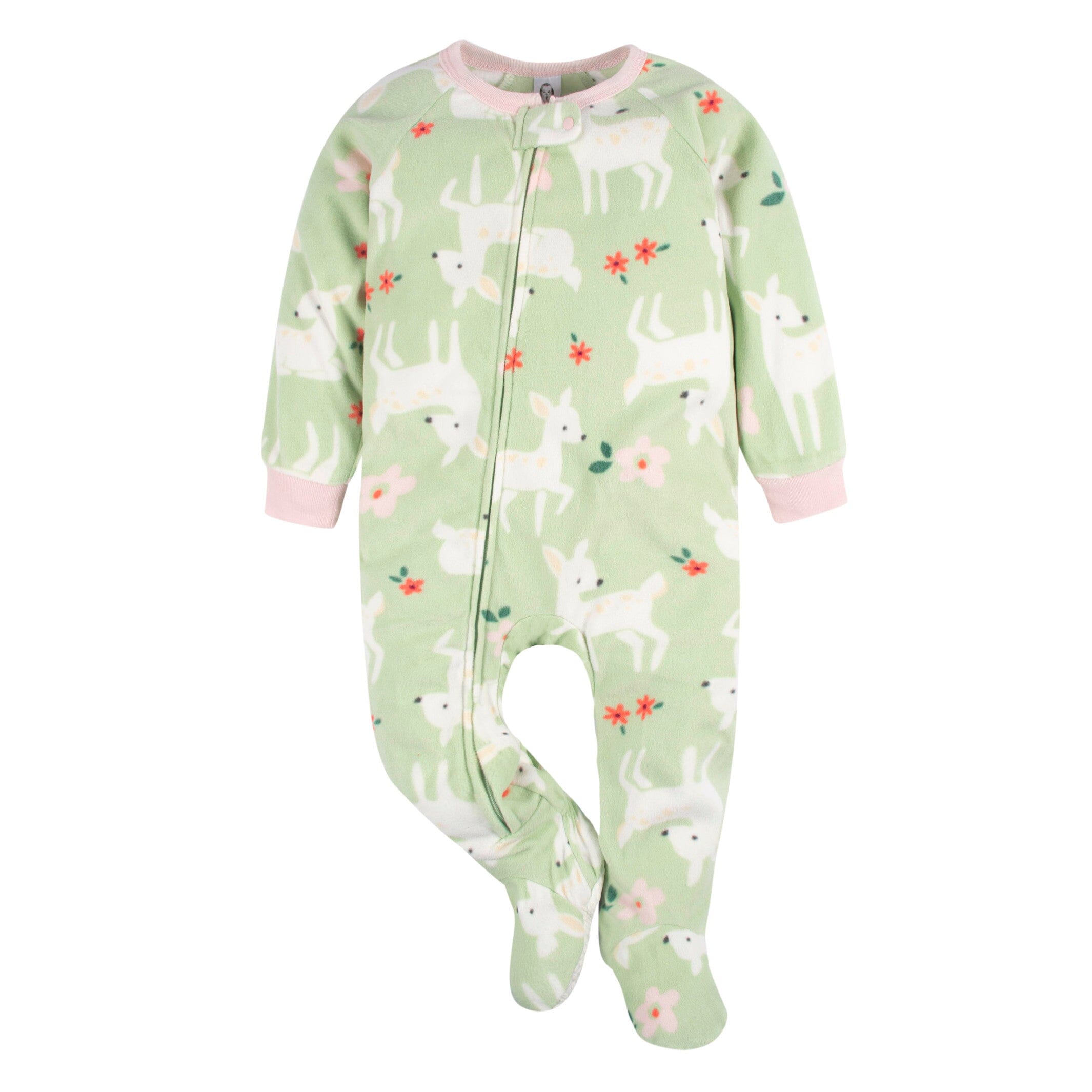 2-Pack Baby & Toddler Girls Deer Fleece Pajamas