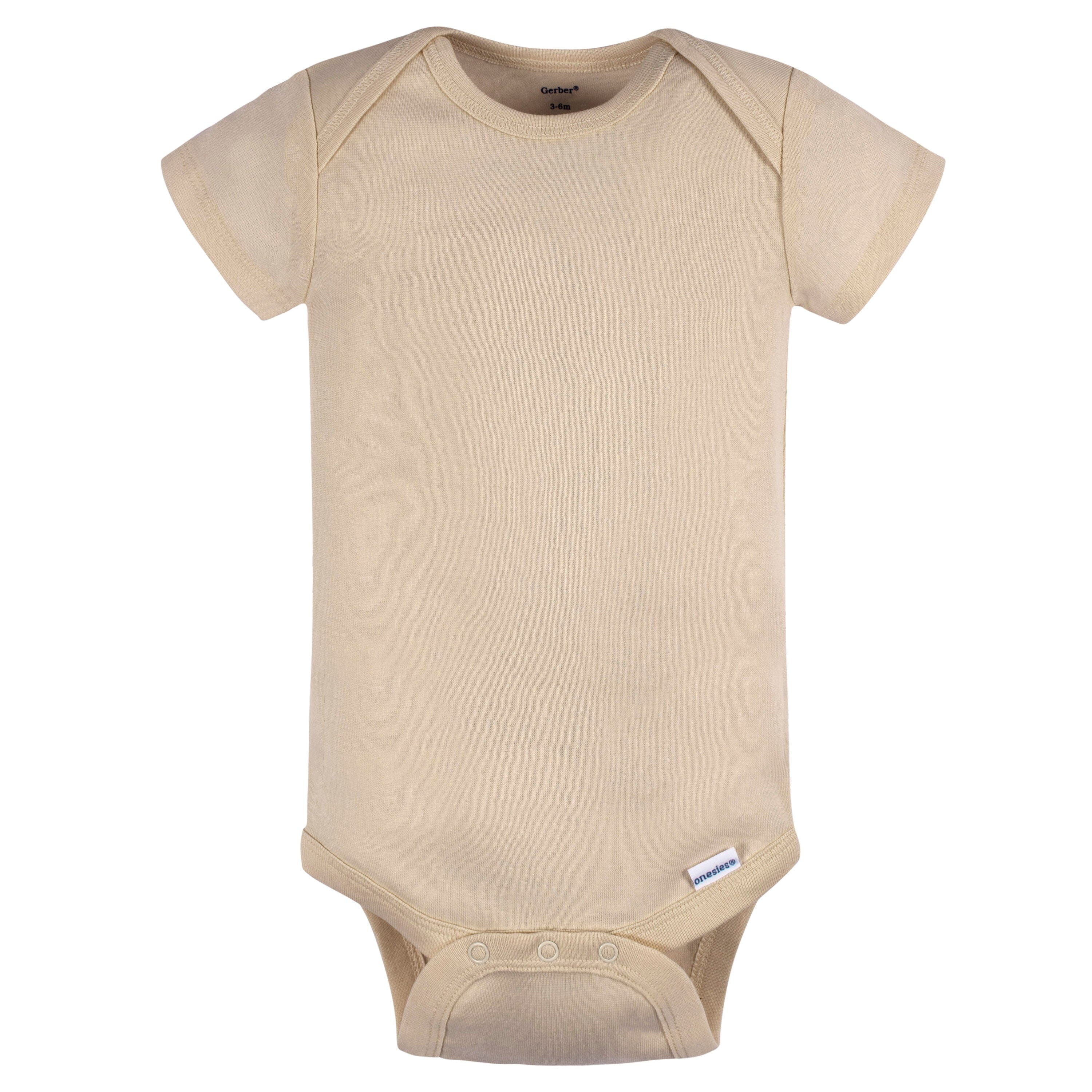 5-Pack Baby Neutral Green/ Brown Short Sleeve Onesies Bodysuits