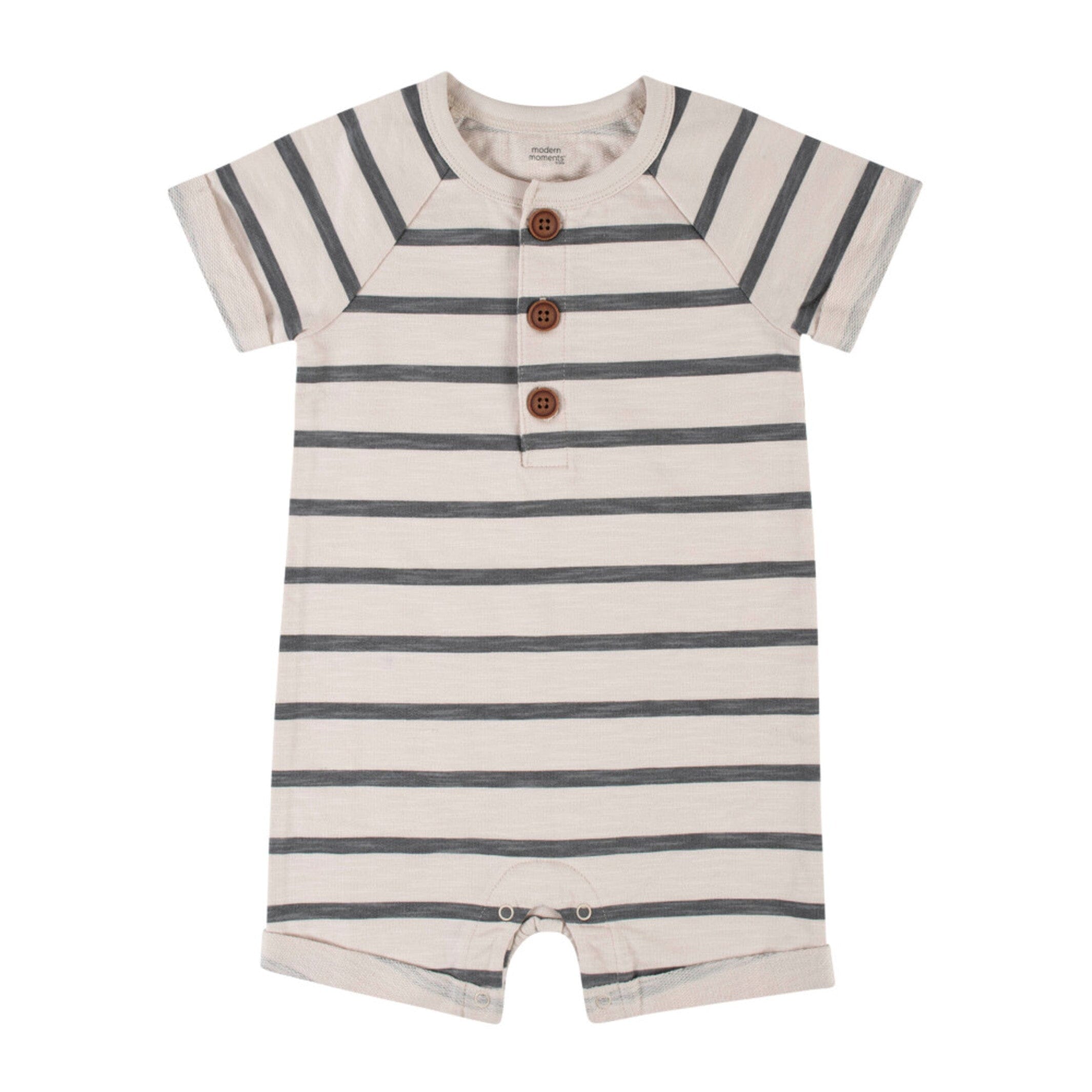 Baby Boys Stripe Short Sleeve Romper