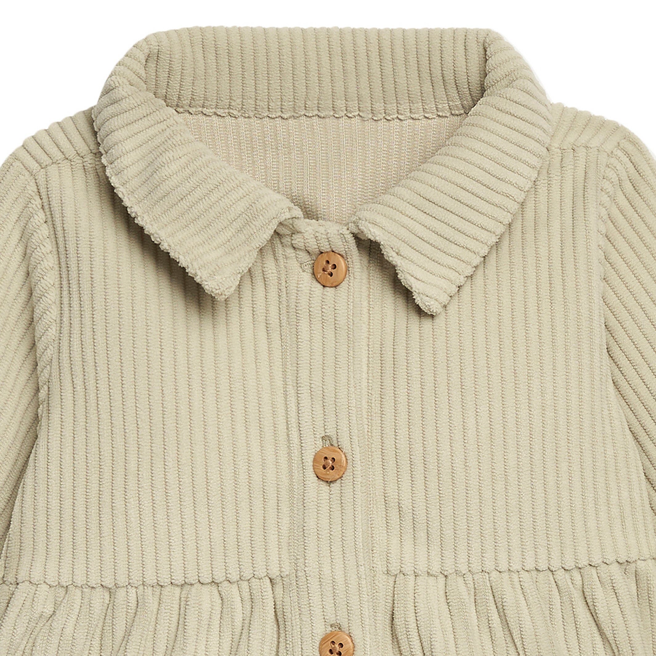 2-Piece Baby Girls Sage Corduroy Dress Set