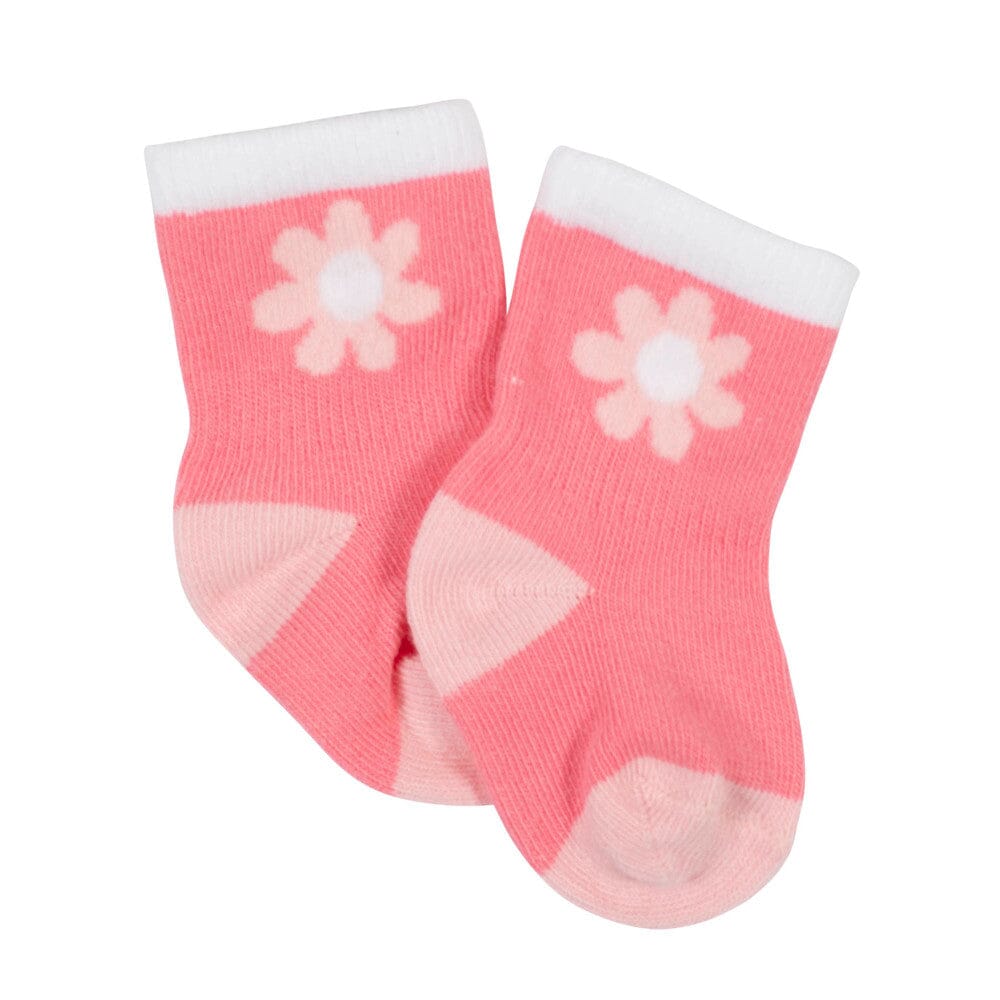 8-Pack Baby Girls Garden Floral Wiggle-Proof Socks