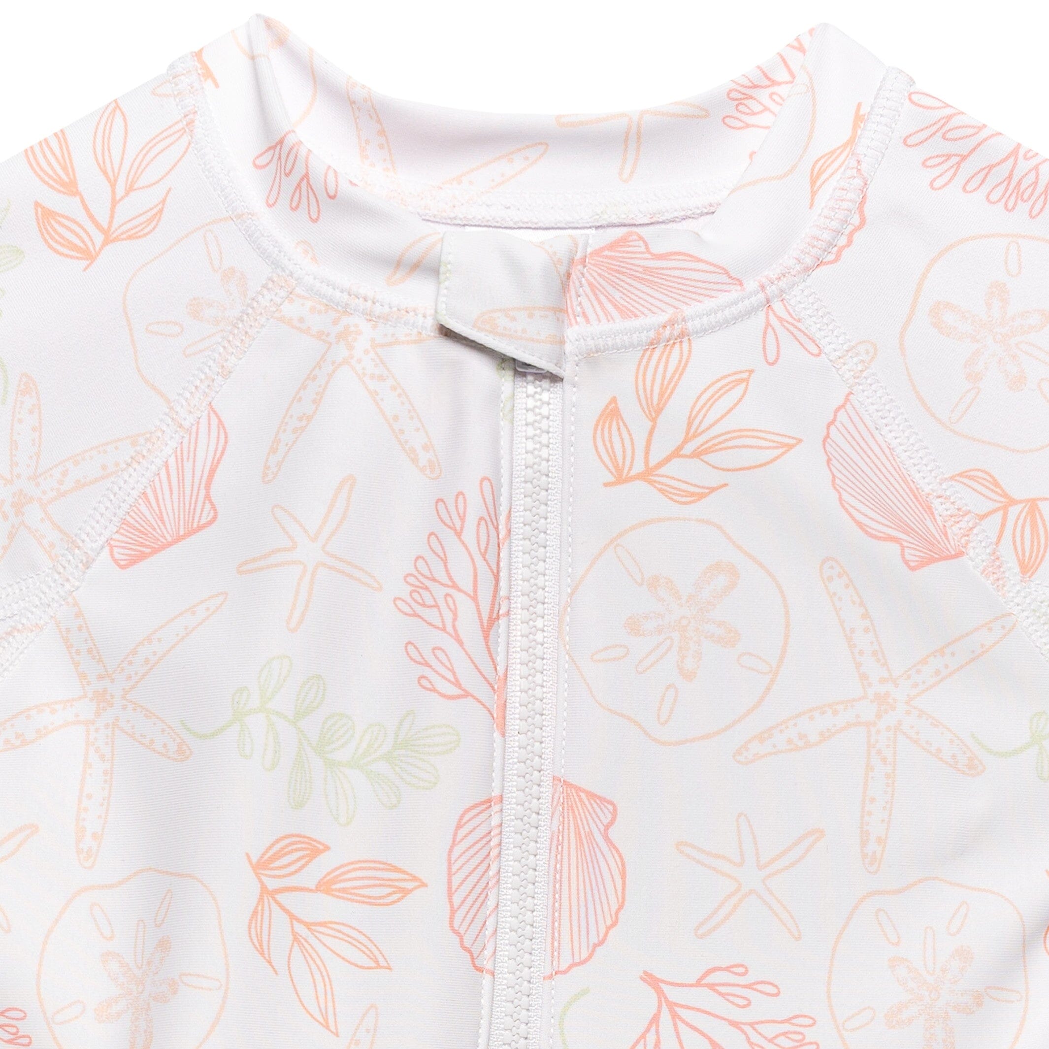 Toddler Girls UPF 50+ Seashells Rash Guard