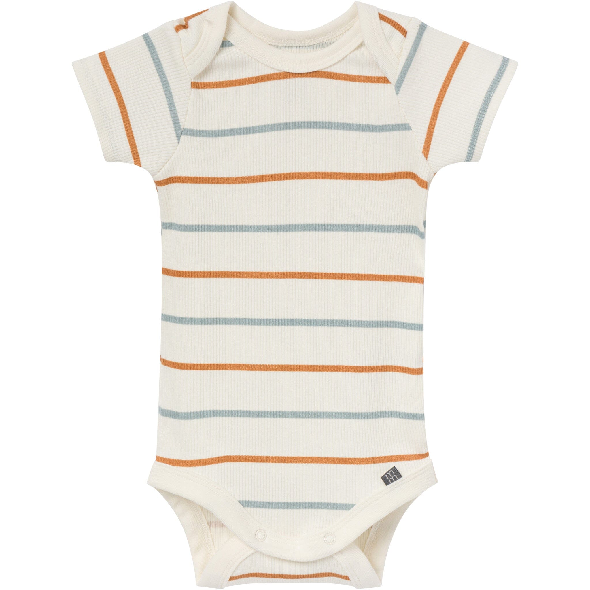 4-Pack Baby Boys Ivory Stripe Short Sleeve Bodysuits and Shorts Set