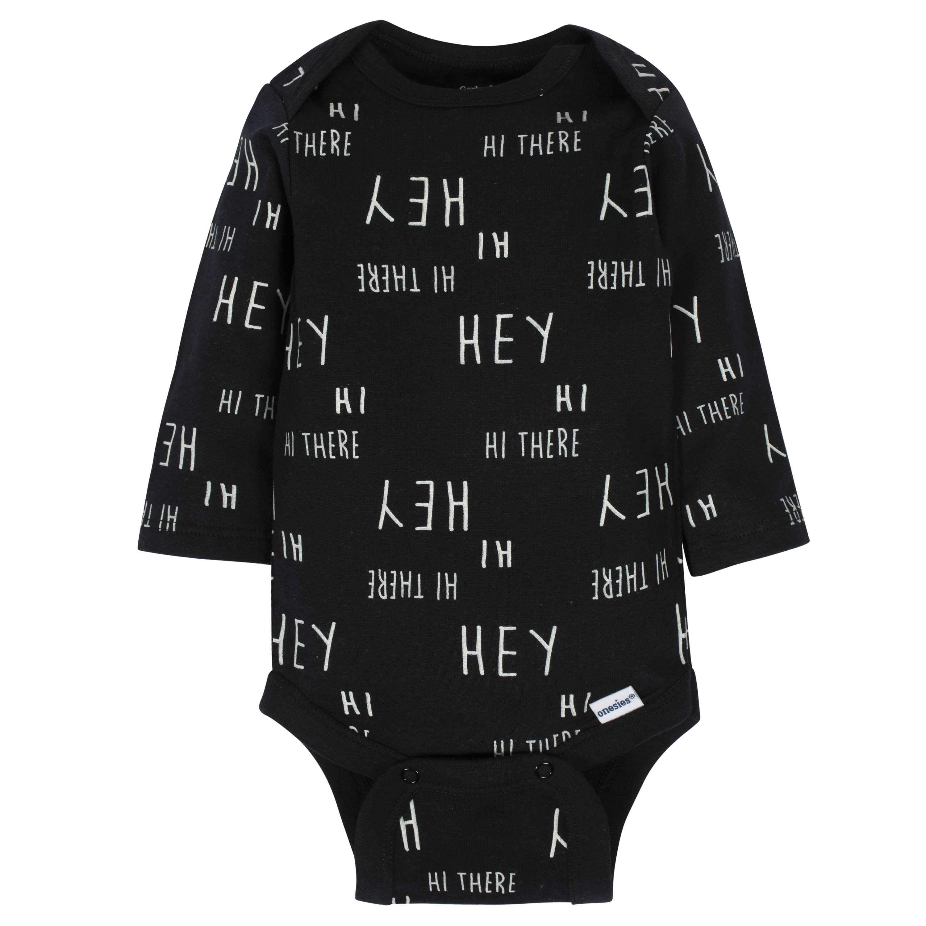 6-Pack Baby Boys Bear Long Sleeve Onesies Bodysuits