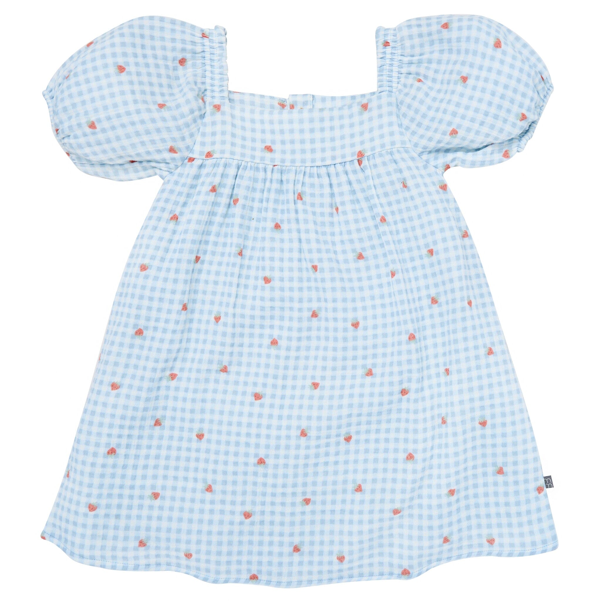 Infant & Toddler Girls Strawberry Gingham Puff Sleeve Dress