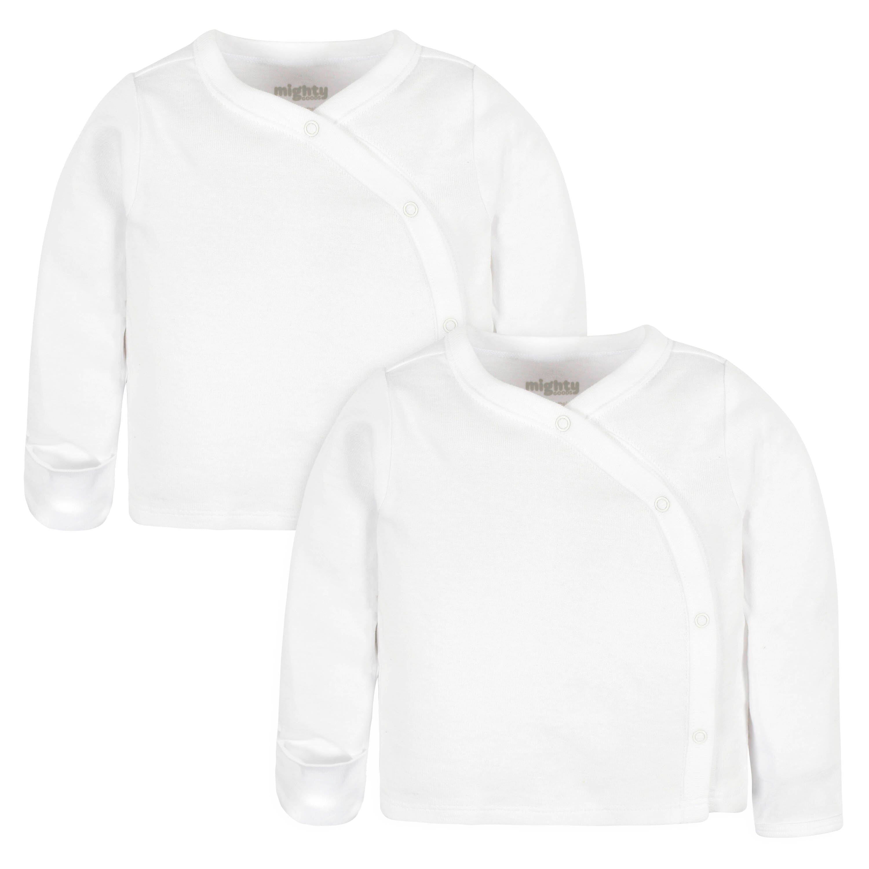 2-Pack Baby Neutral White Long Sleeve Side Snap Tee