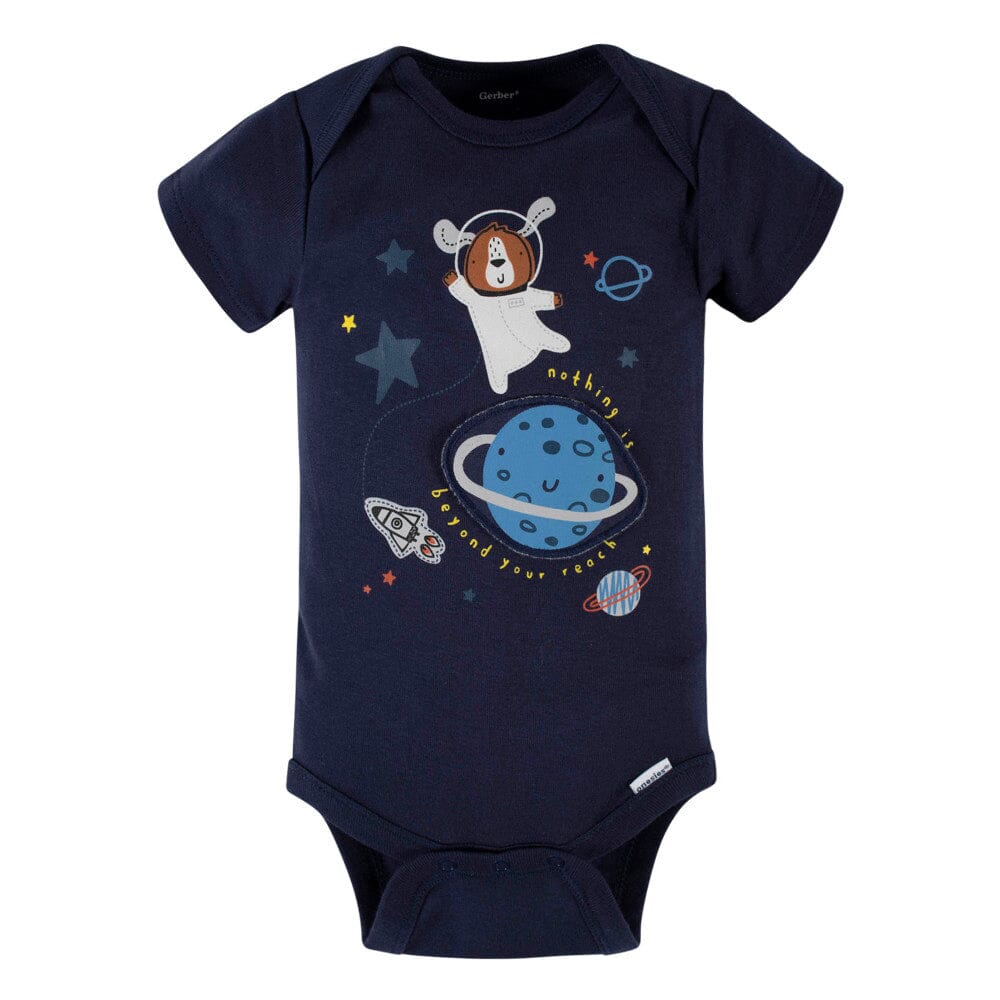 5-Pack Baby Boys Space Short Sleeve Onesies Bodysuits