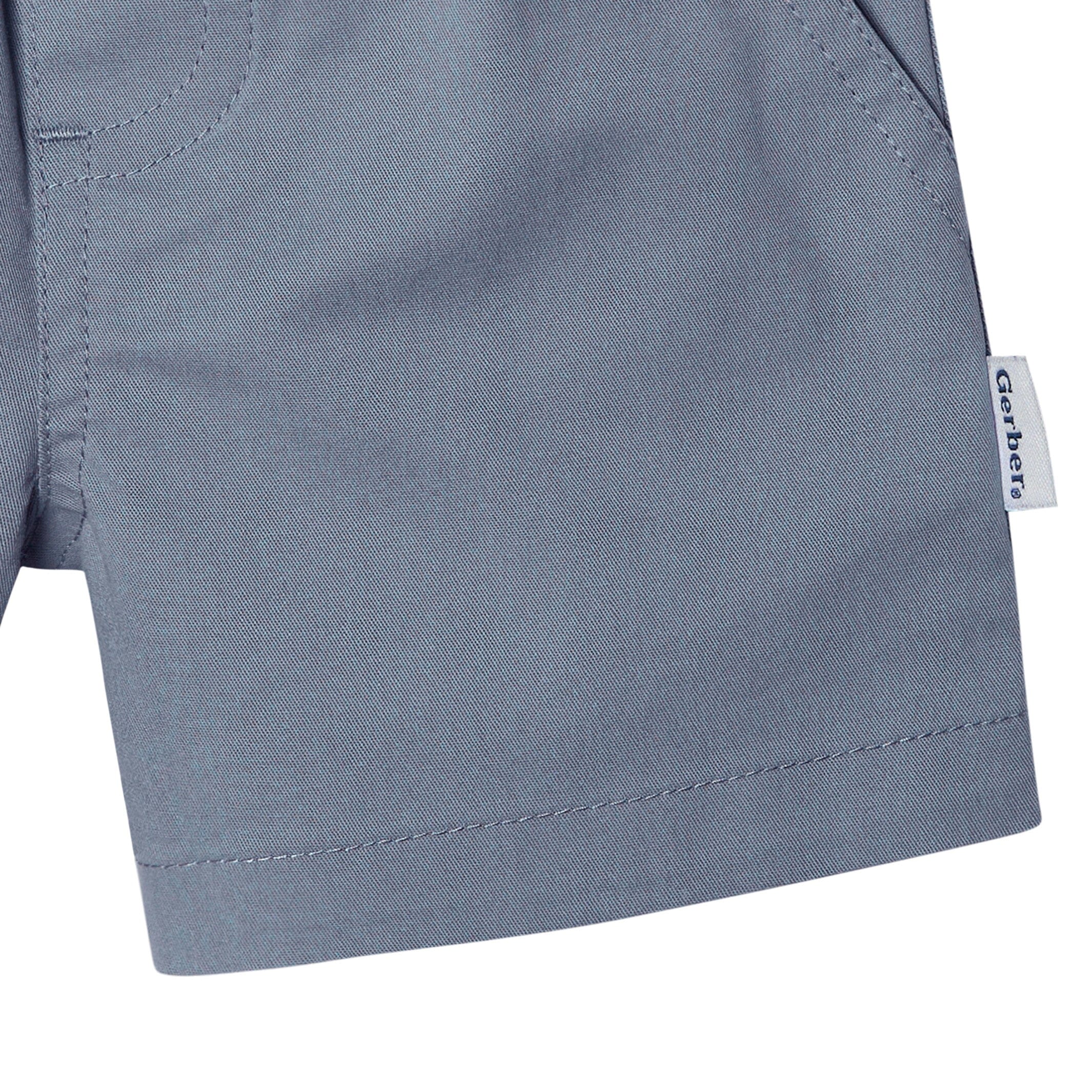 2-Pack Baby & Toddler Boys Grey and Blue Twill Shorts