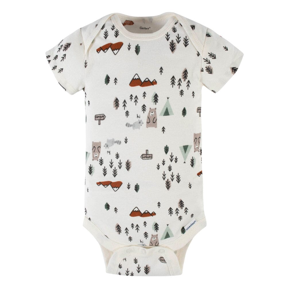 5-Pack Baby Boys Camping Short Sleeve Onesies Bodysuits