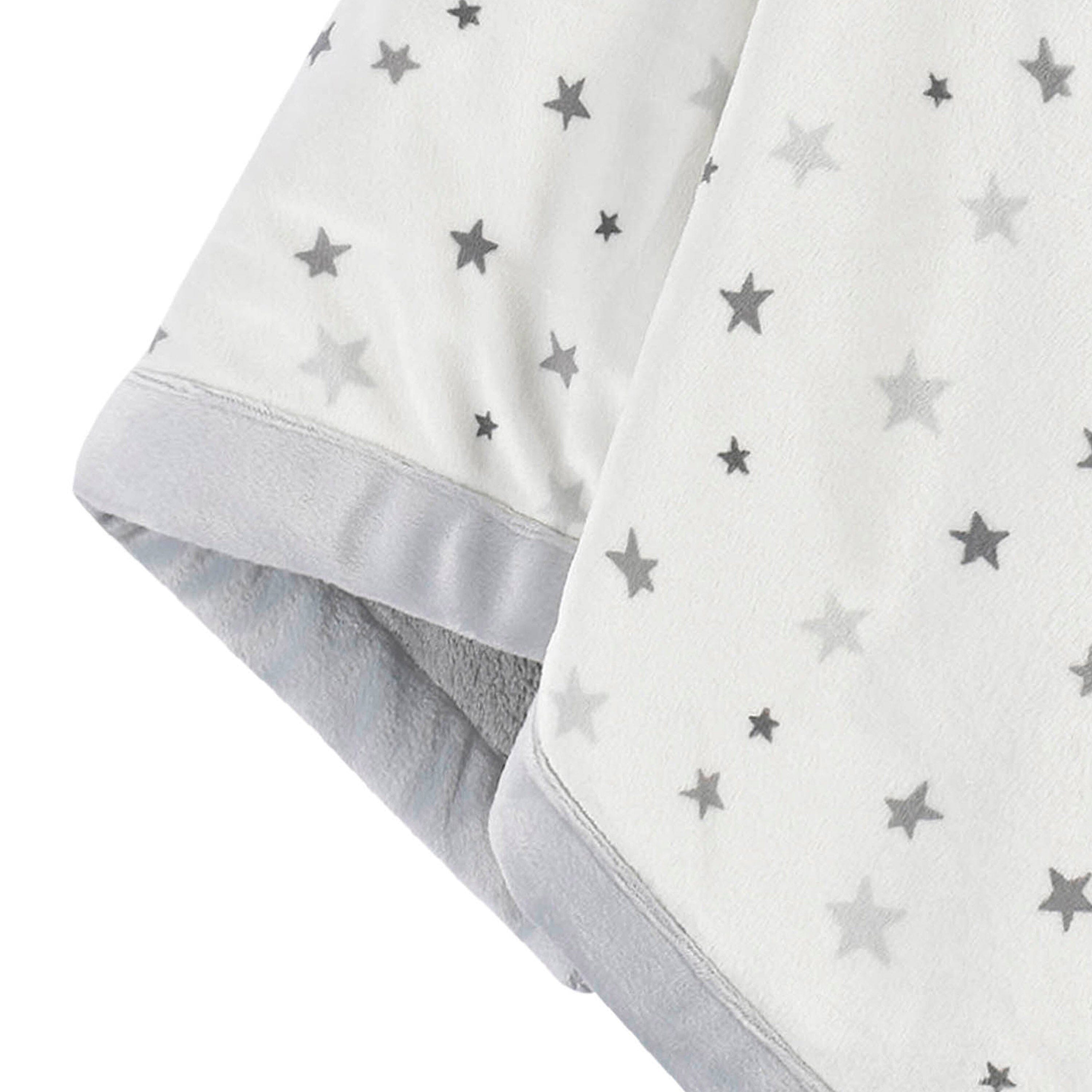 Embroidered Baby Boys Bear & Stars Oversized Security Blanket