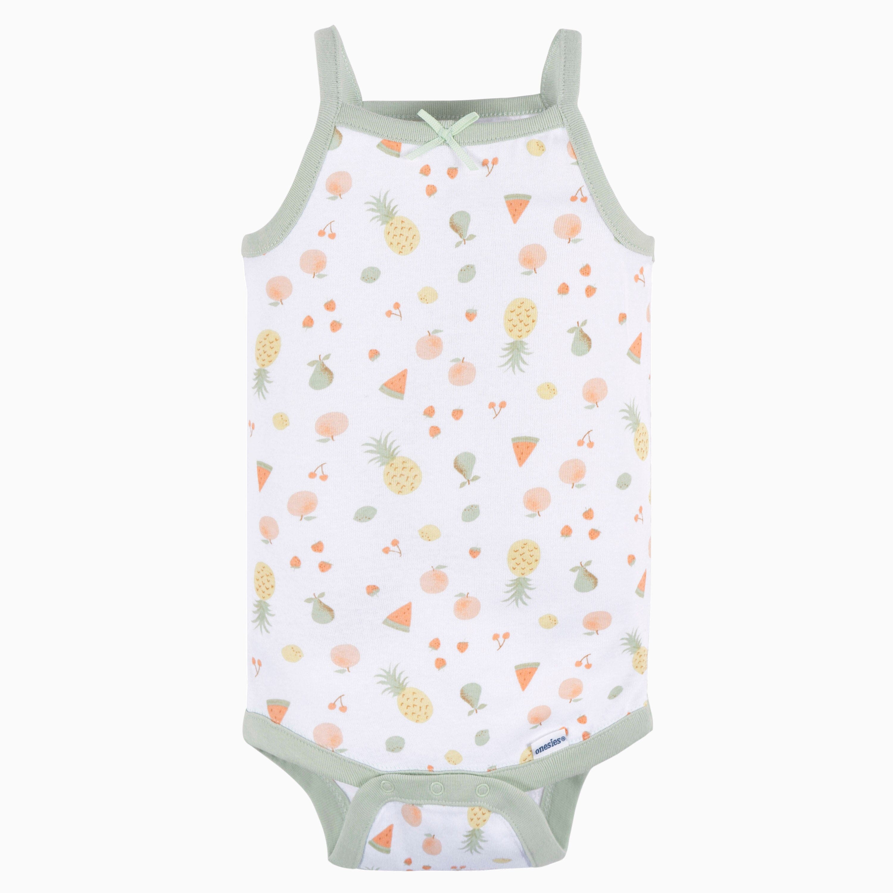 4-Pack Baby Girls Picnic Sleeveless Onesies Bodysuits