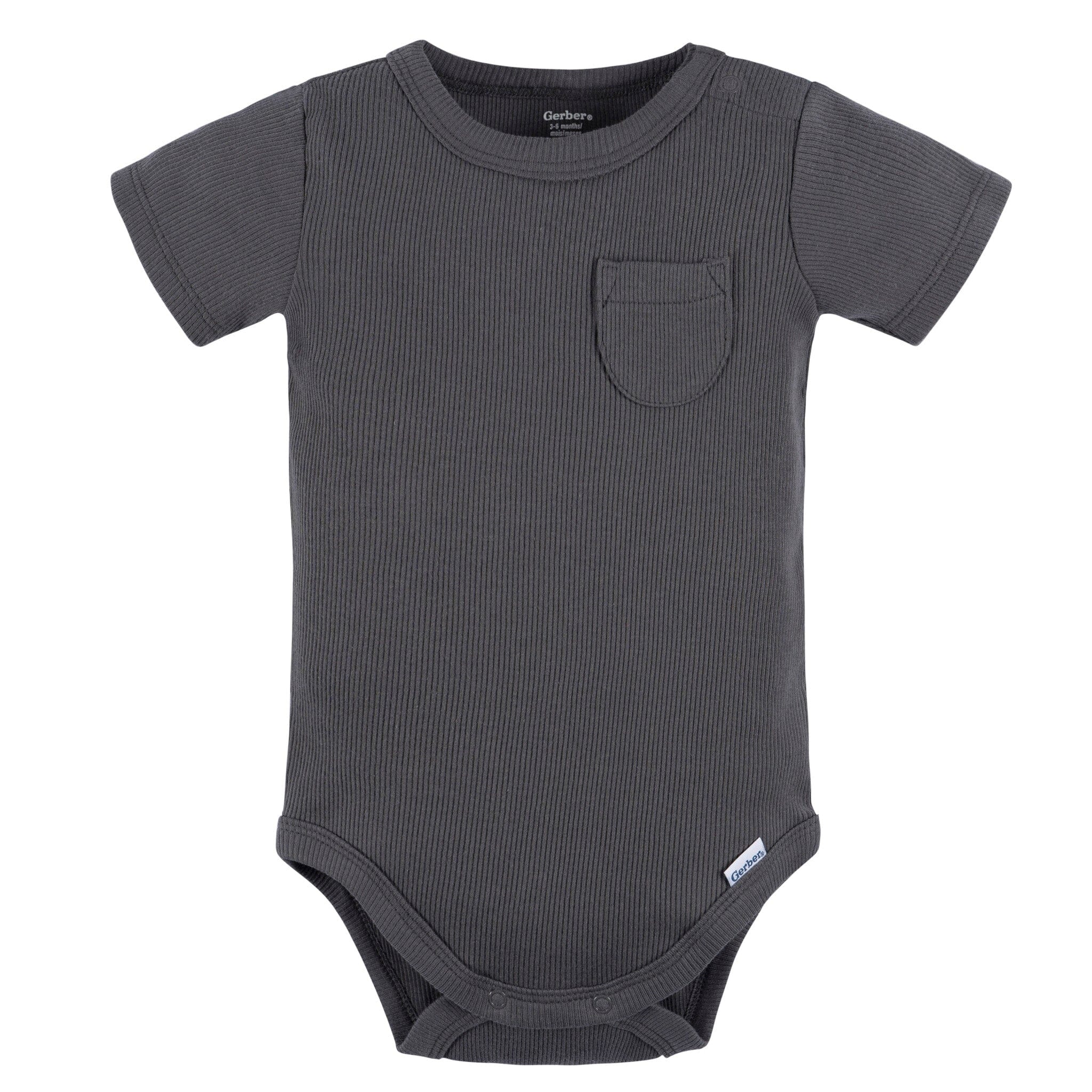 2-Pack Baby Boys Dark Grey Bodysuit and Shorts Set