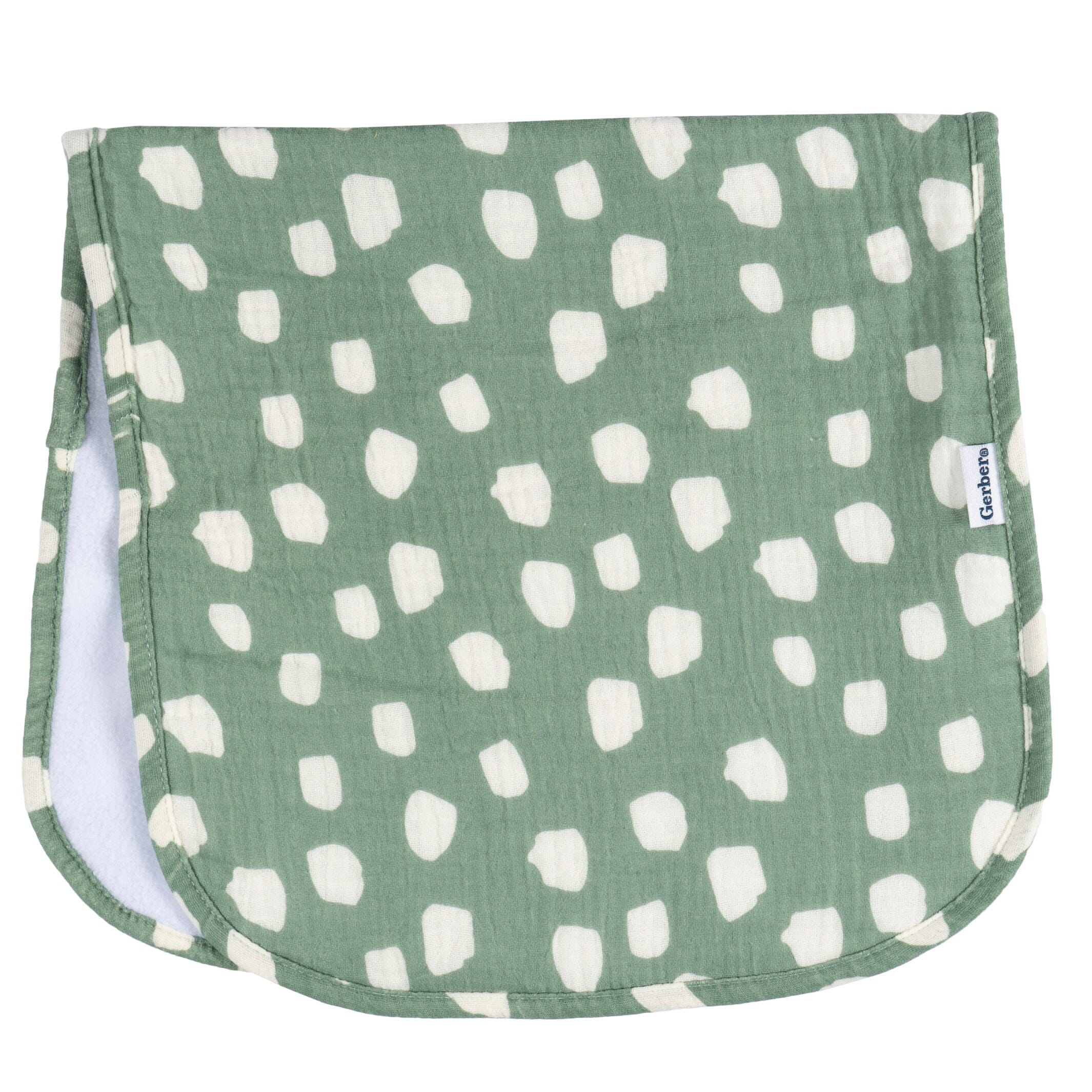 5-Pack Baby Neutral Teal Dots Muslin Burp Cloths