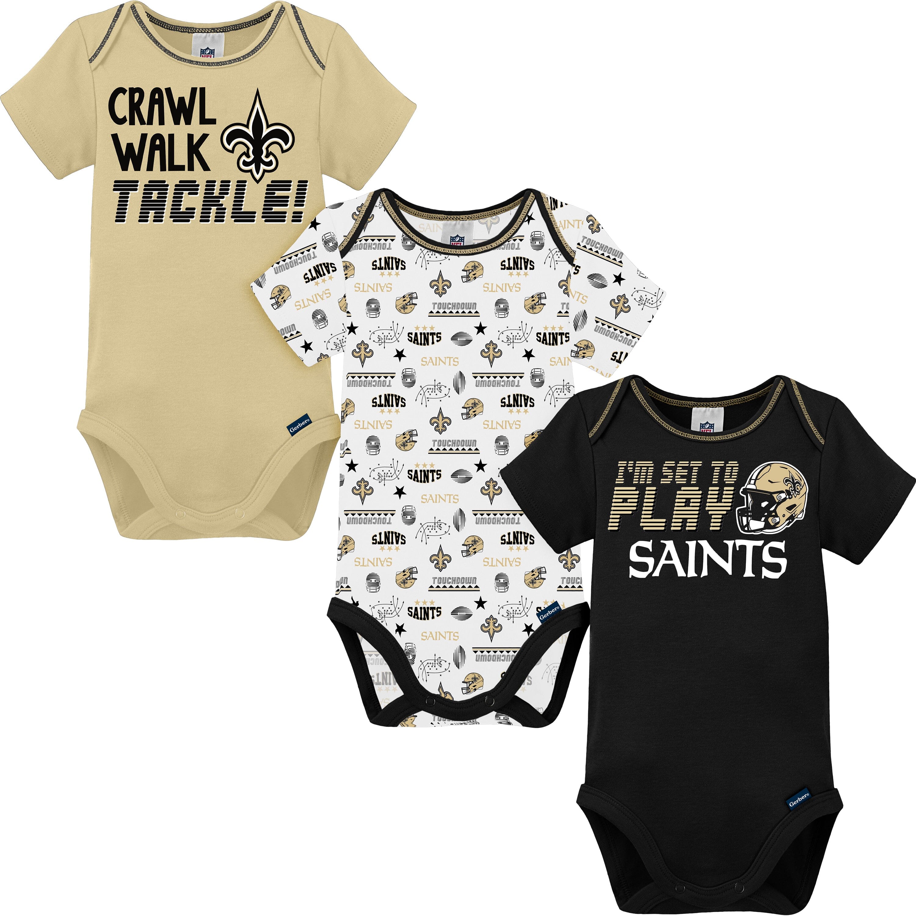 3-Pack NFL Short Sleeve Bodysuits