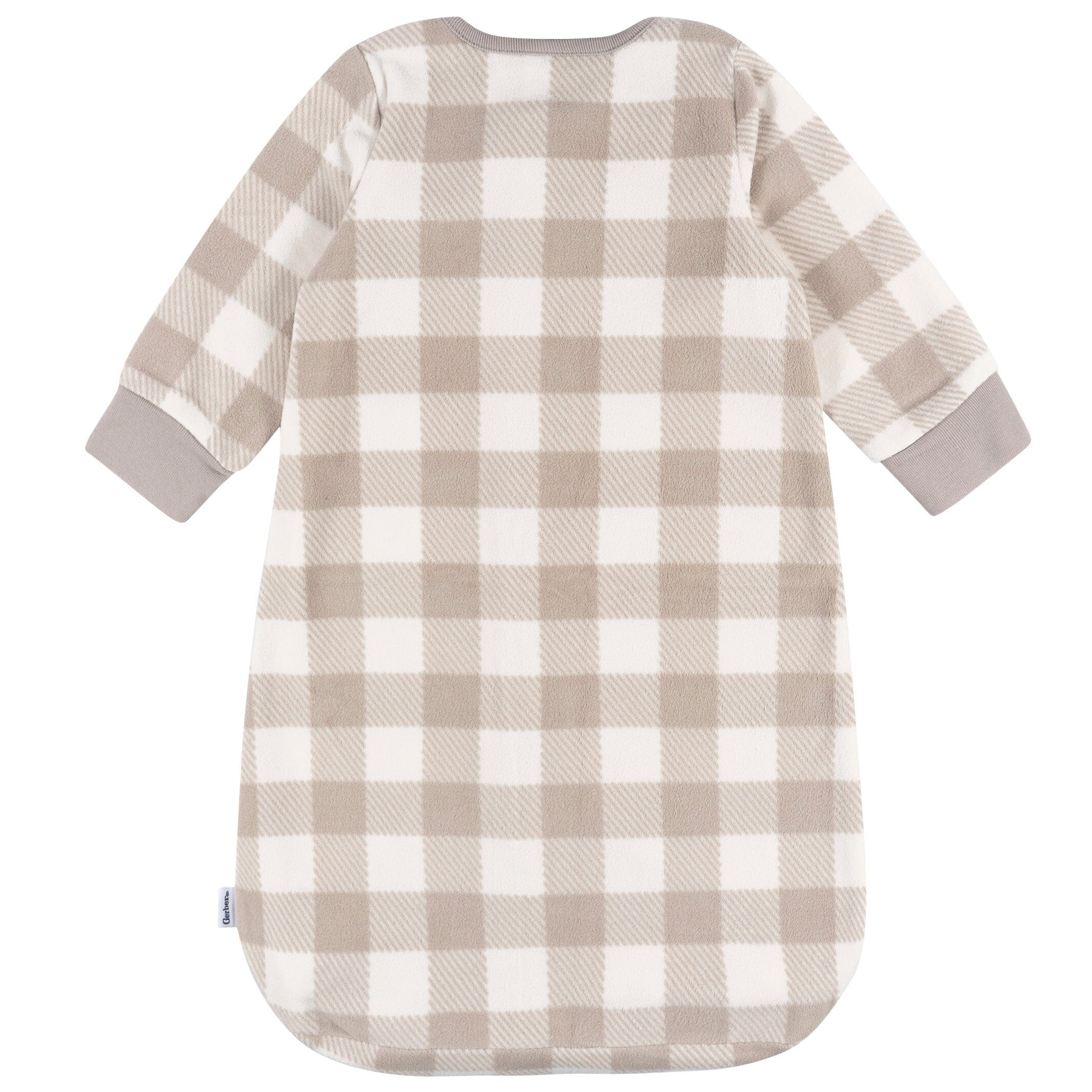 Baby Neutral Grey Plaid Wearable Blanket