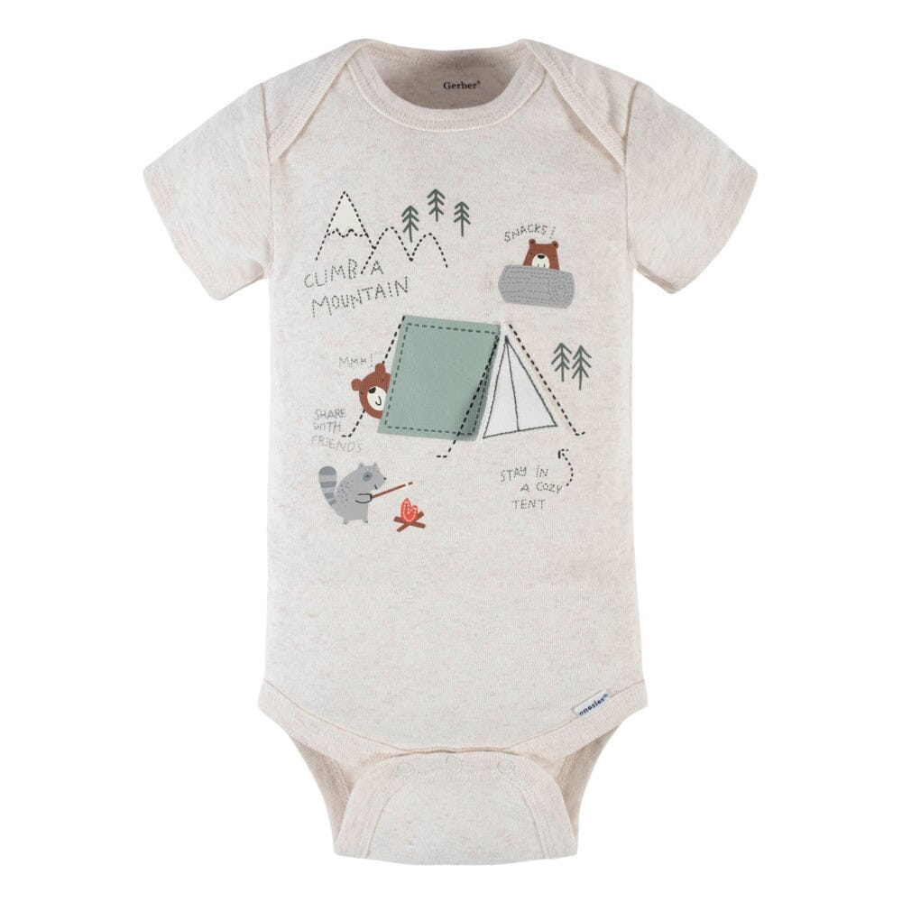 5-Pack Baby Boys Camping Short Sleeve Onesies Bodysuits