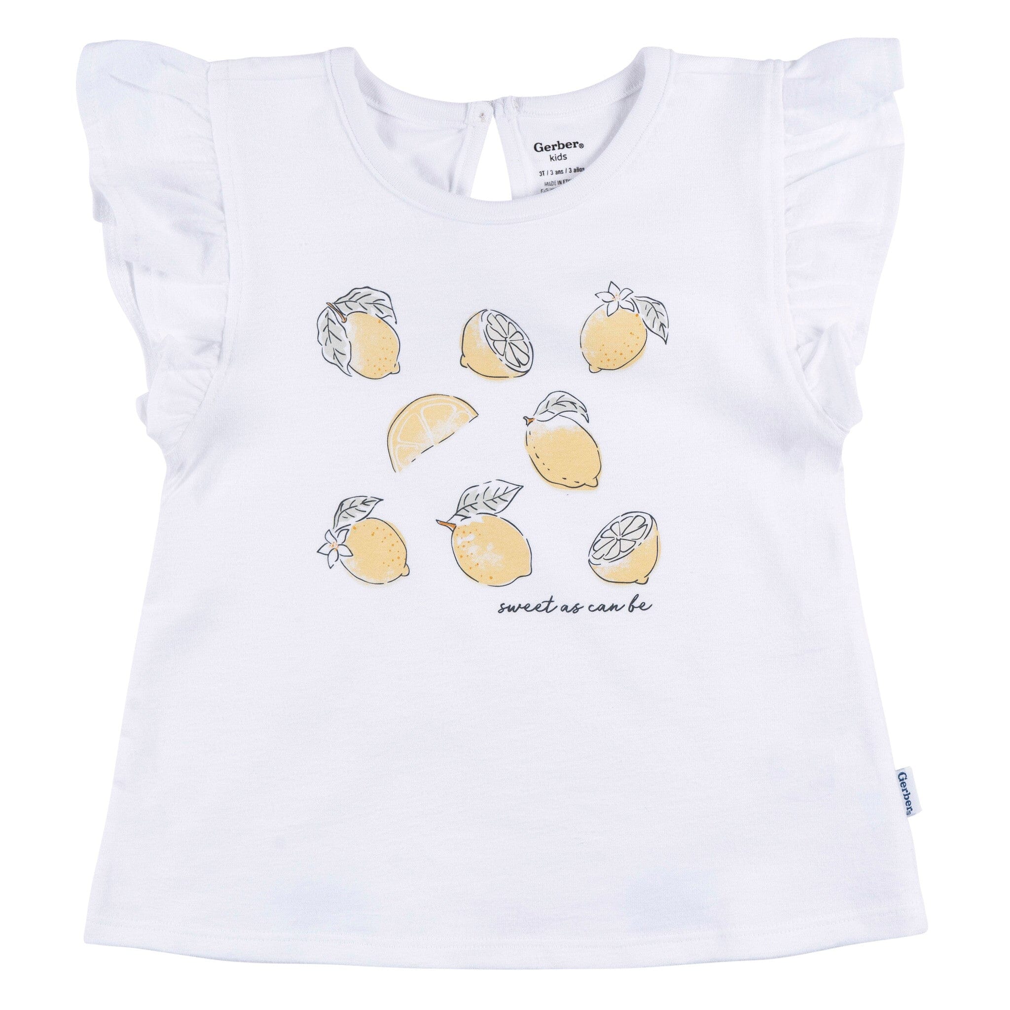 3-Piece Infant & Toddler Girls Lemons Shirt and Shorts Set