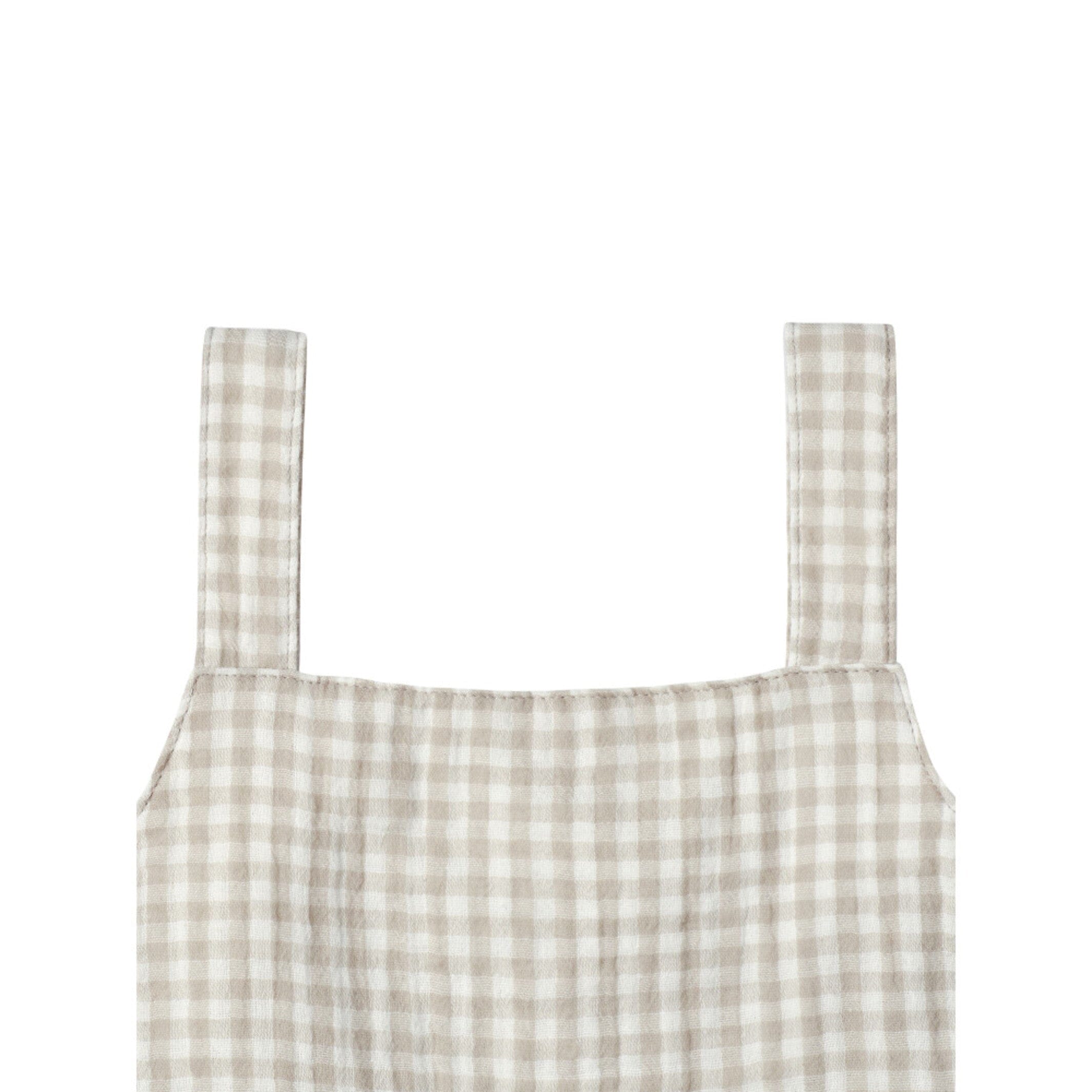 Infant & Toddler Girls Khaki Gingham Tiered Dress