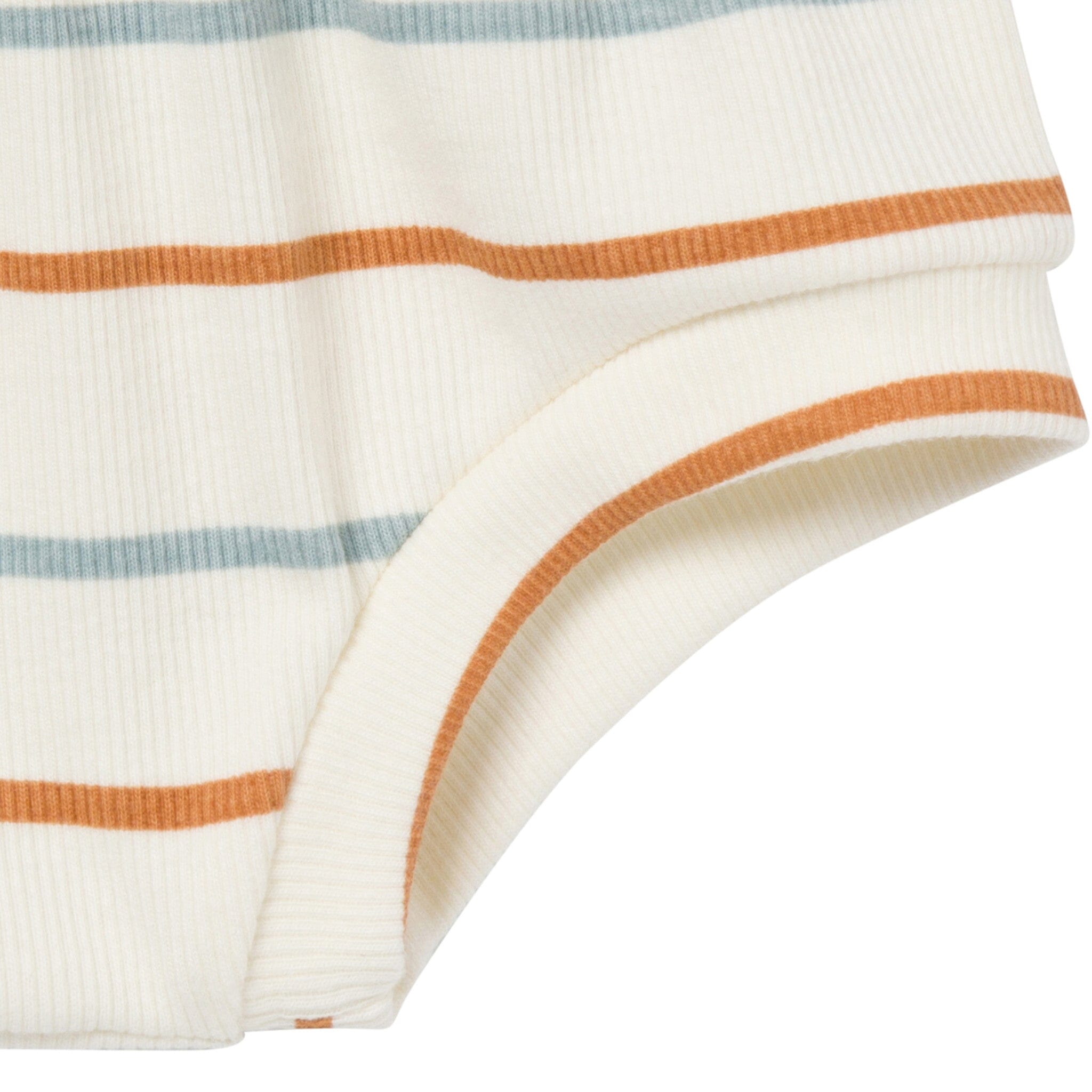 4-Pack Baby Boys Ivory Stripe Short Sleeve Bodysuits and Shorts Set