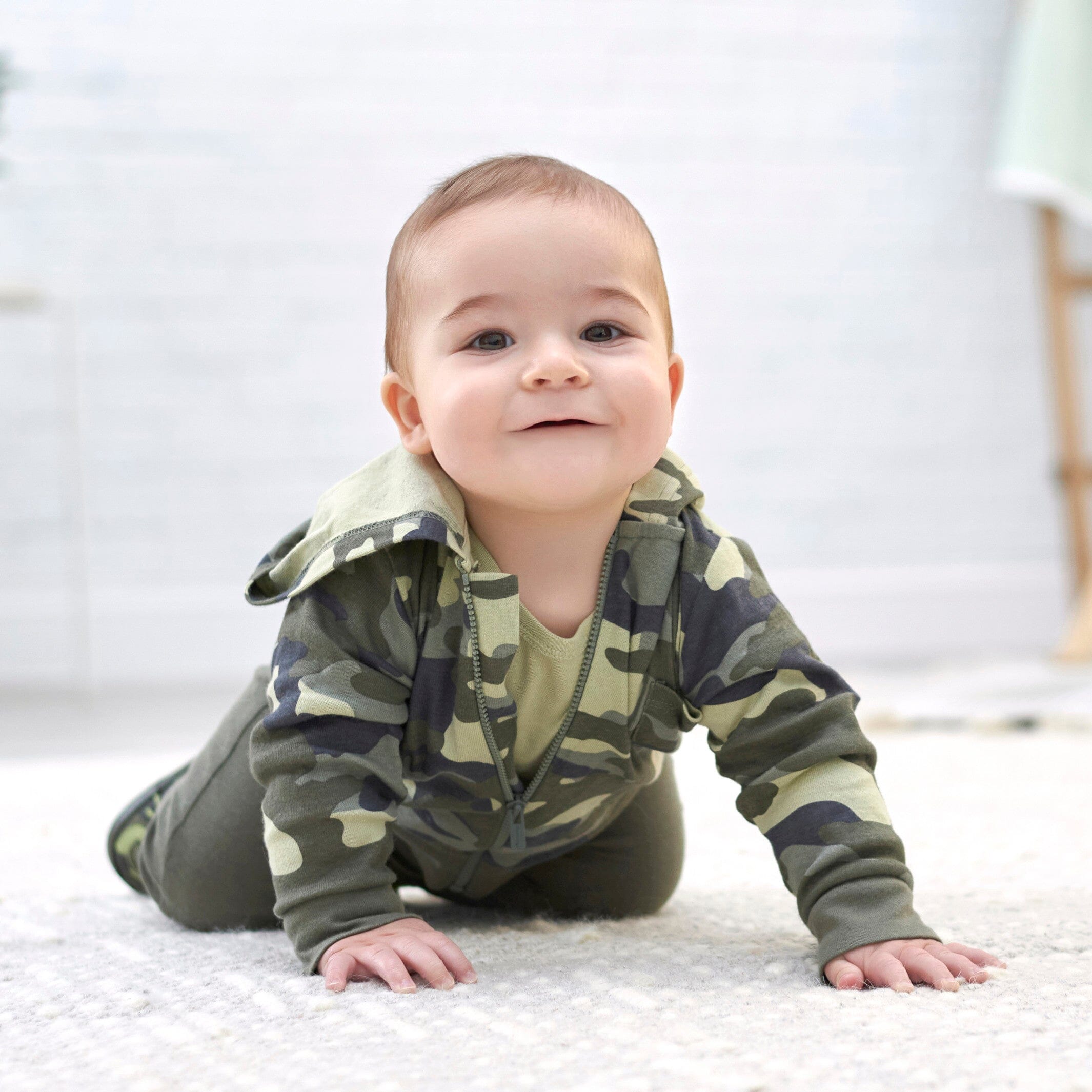 3-Piece Baby Boys Camo Onesies Bodysuit, Jacket & Pant Set