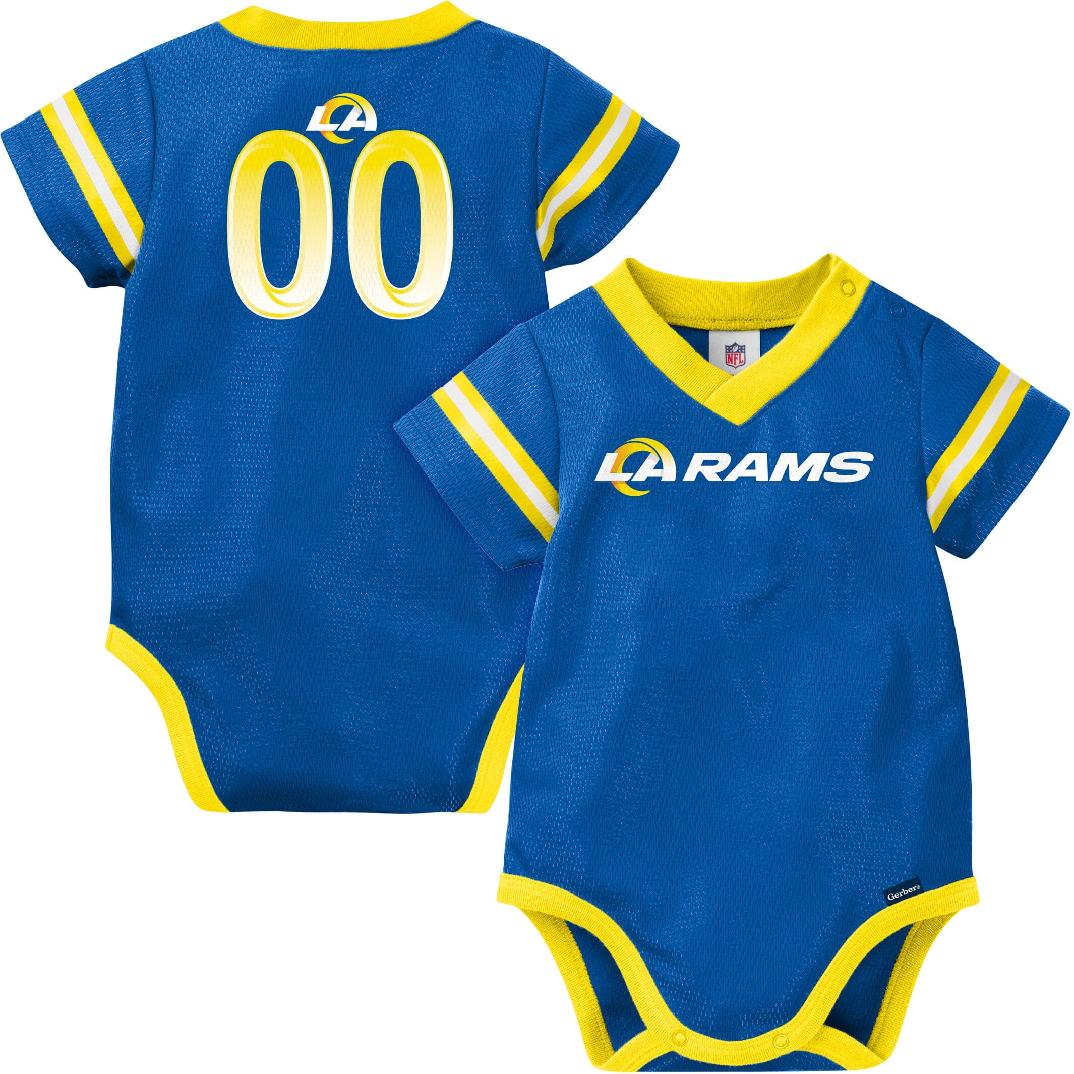 Baby Boys Rams Short Sleeve Jersey Bodysuit