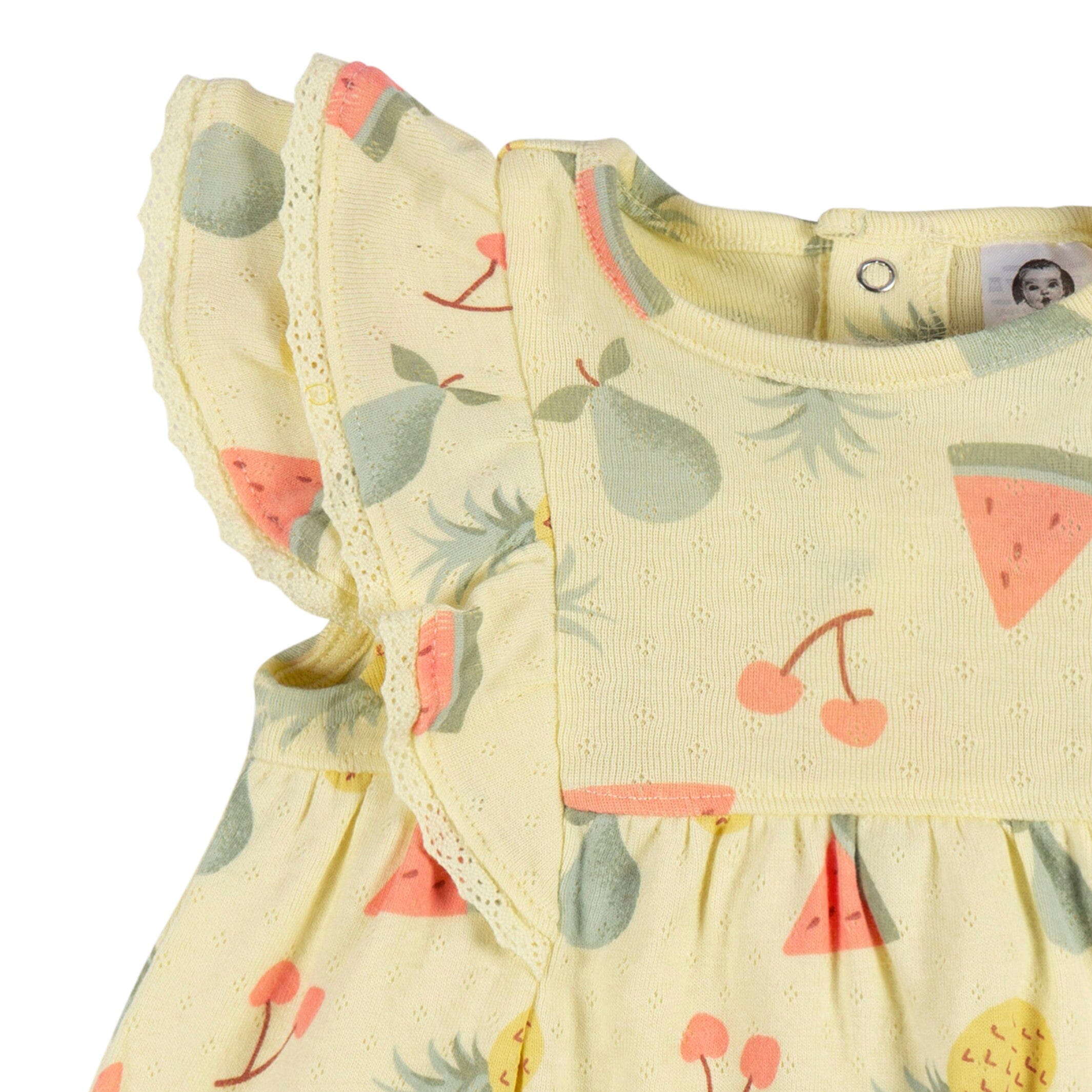 2-Piece Baby Girls Fruit Dress & Diaper Cover Set