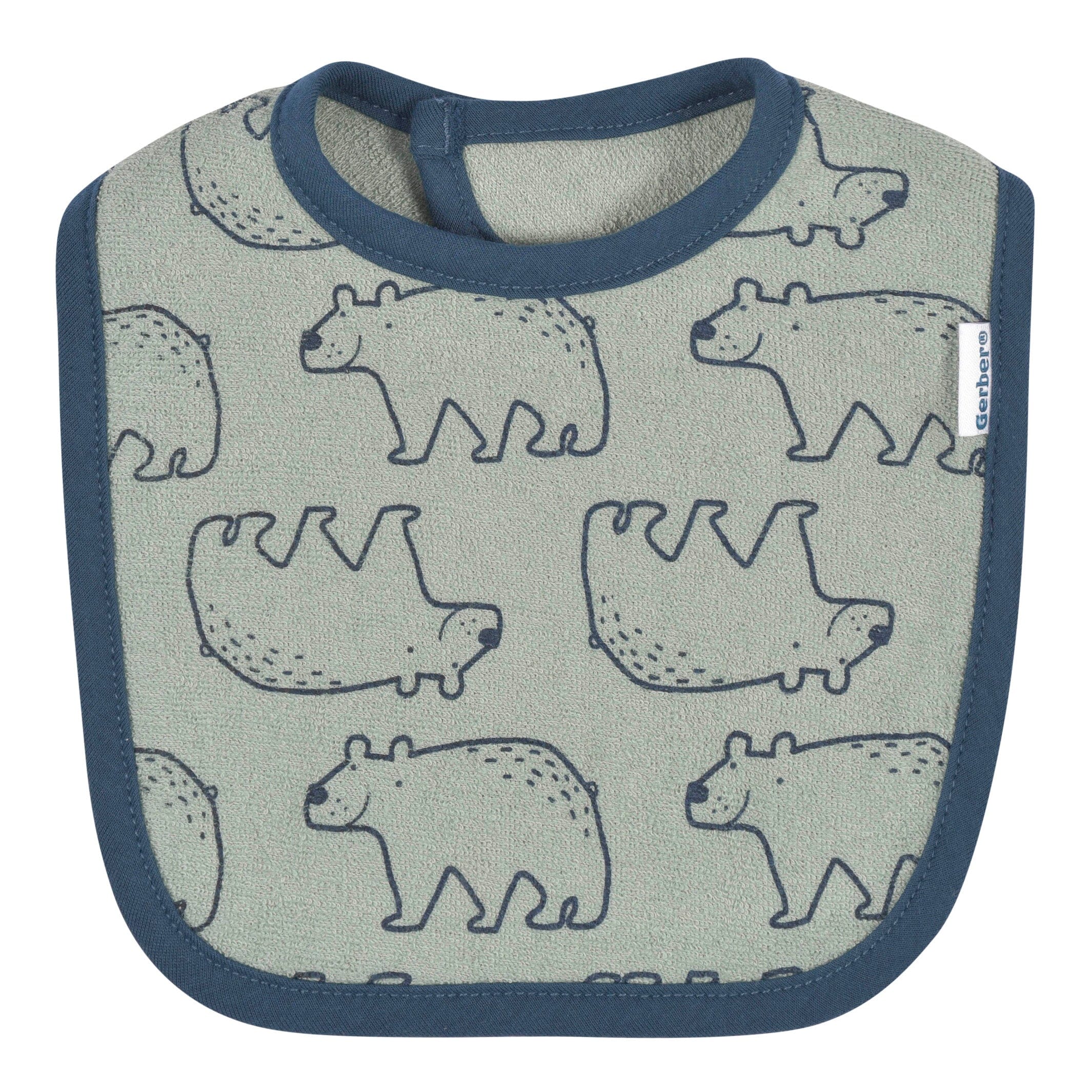 4-Pack Baby Boys Bear Dribbler Bibs