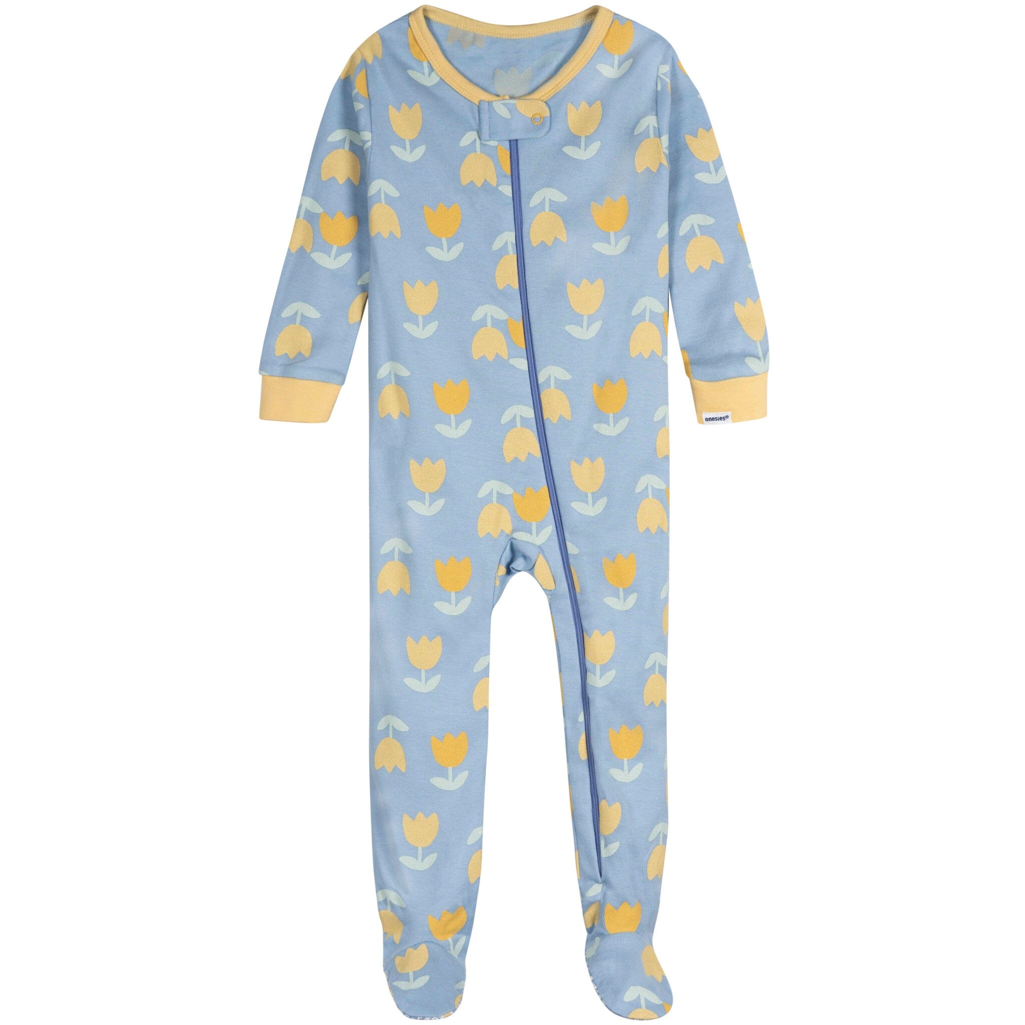 4-Pack Baby Girls Lemons Snug Fit Footed Pajamas