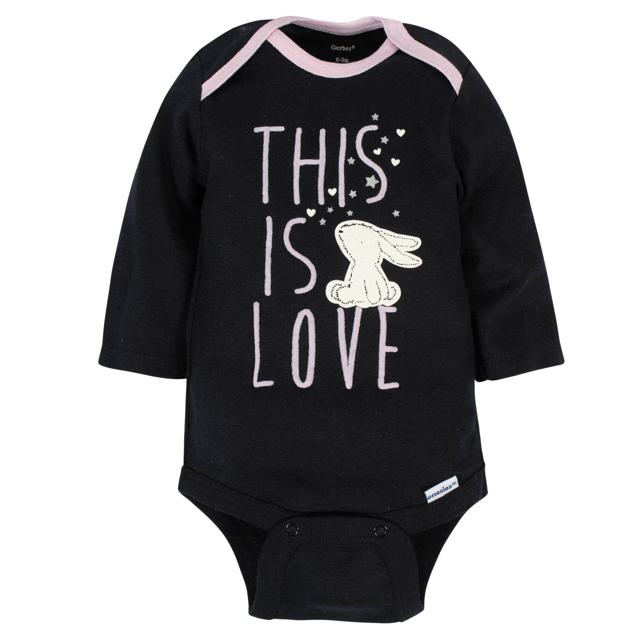 6-Pack Baby Girls Bunny Long Sleeve Onesies Bodysuits