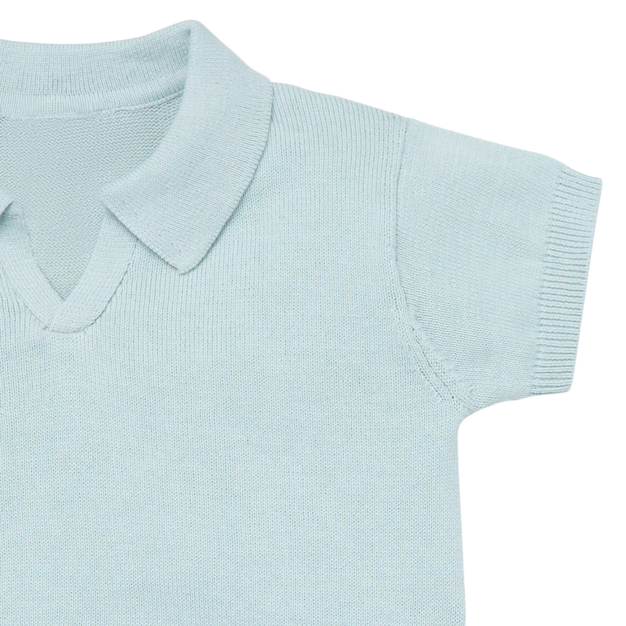 2-Piece Baby Boys Light Sky Johnny Collar Sweater Knit Set