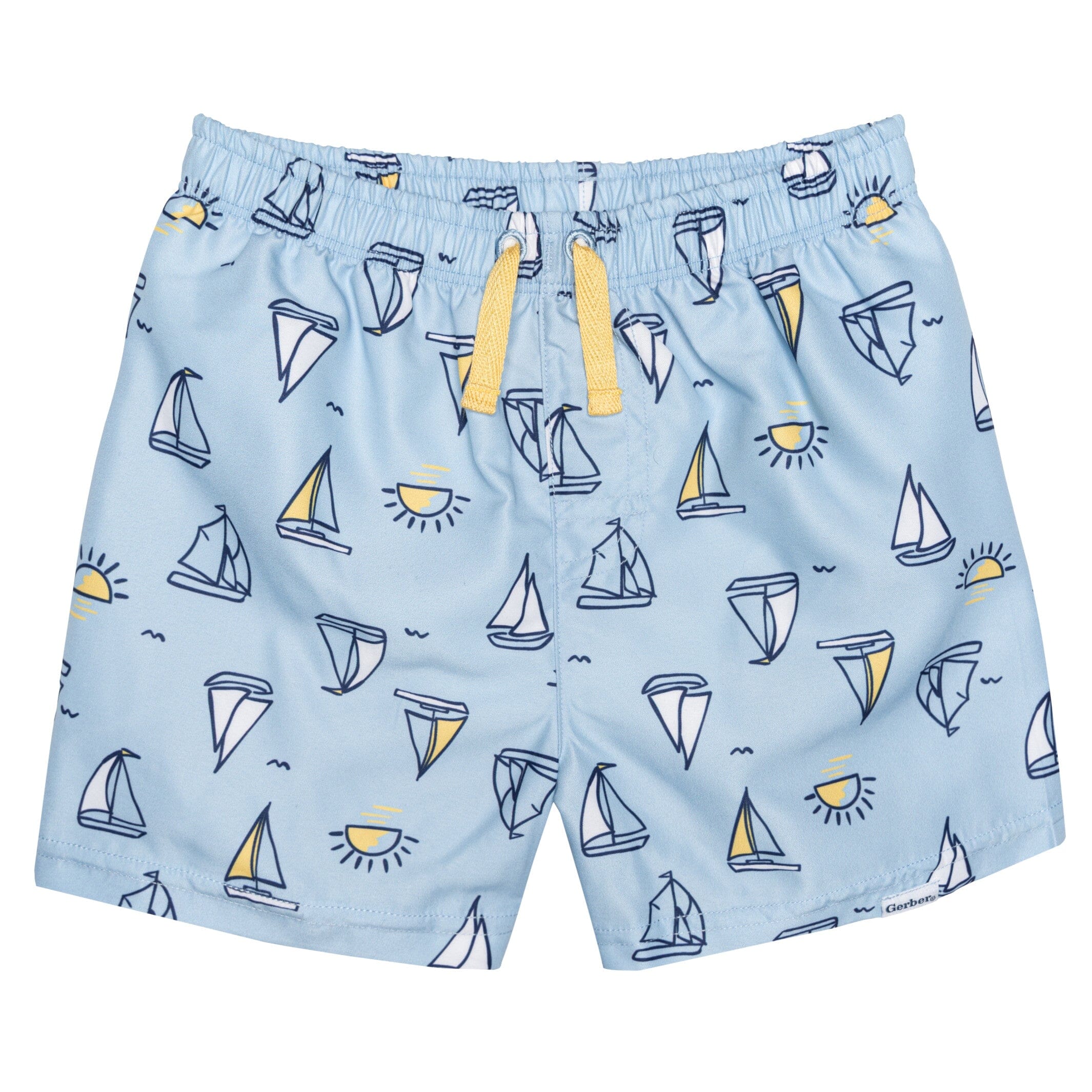 2-Pack Baby & Toddler Boys UPF 50+ Sailboats Swim Trunks