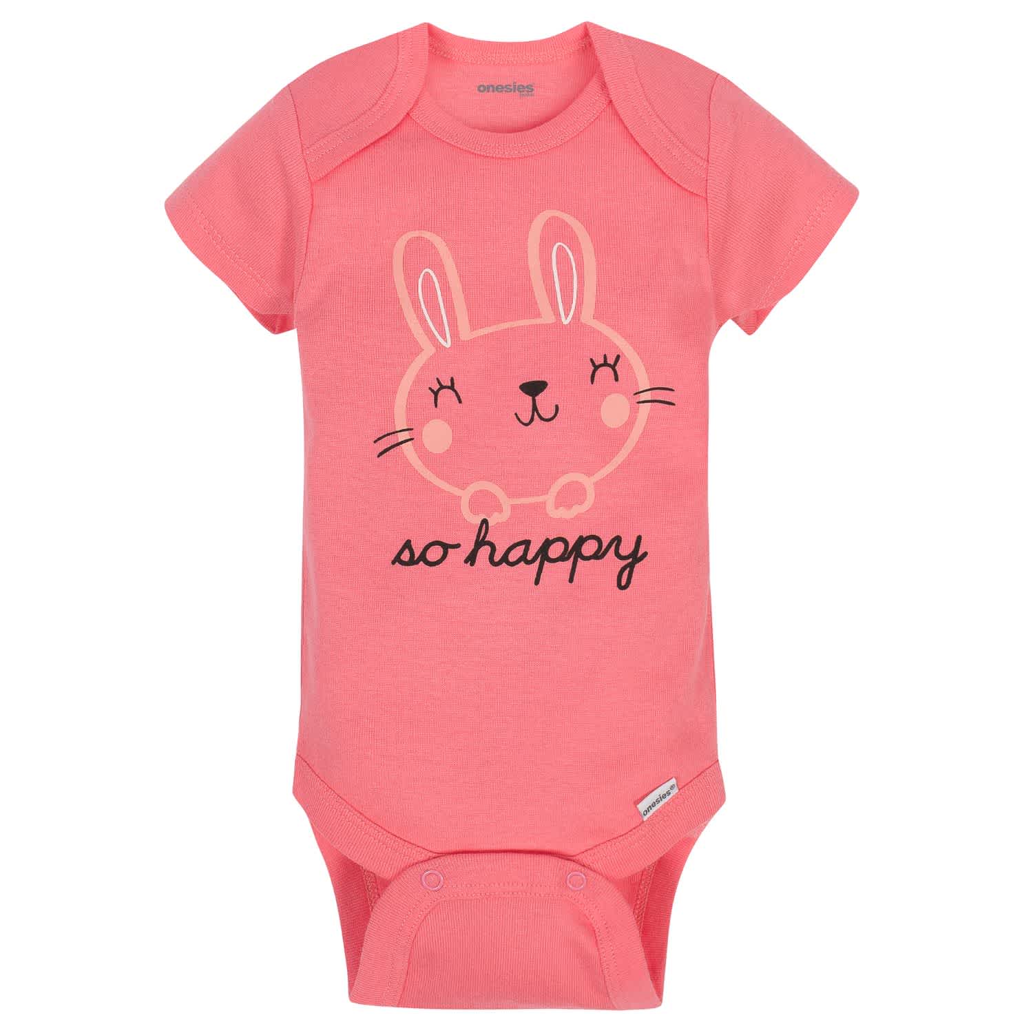 8-Pack Baby Girls Bunny Onesies Brand Bodysuits